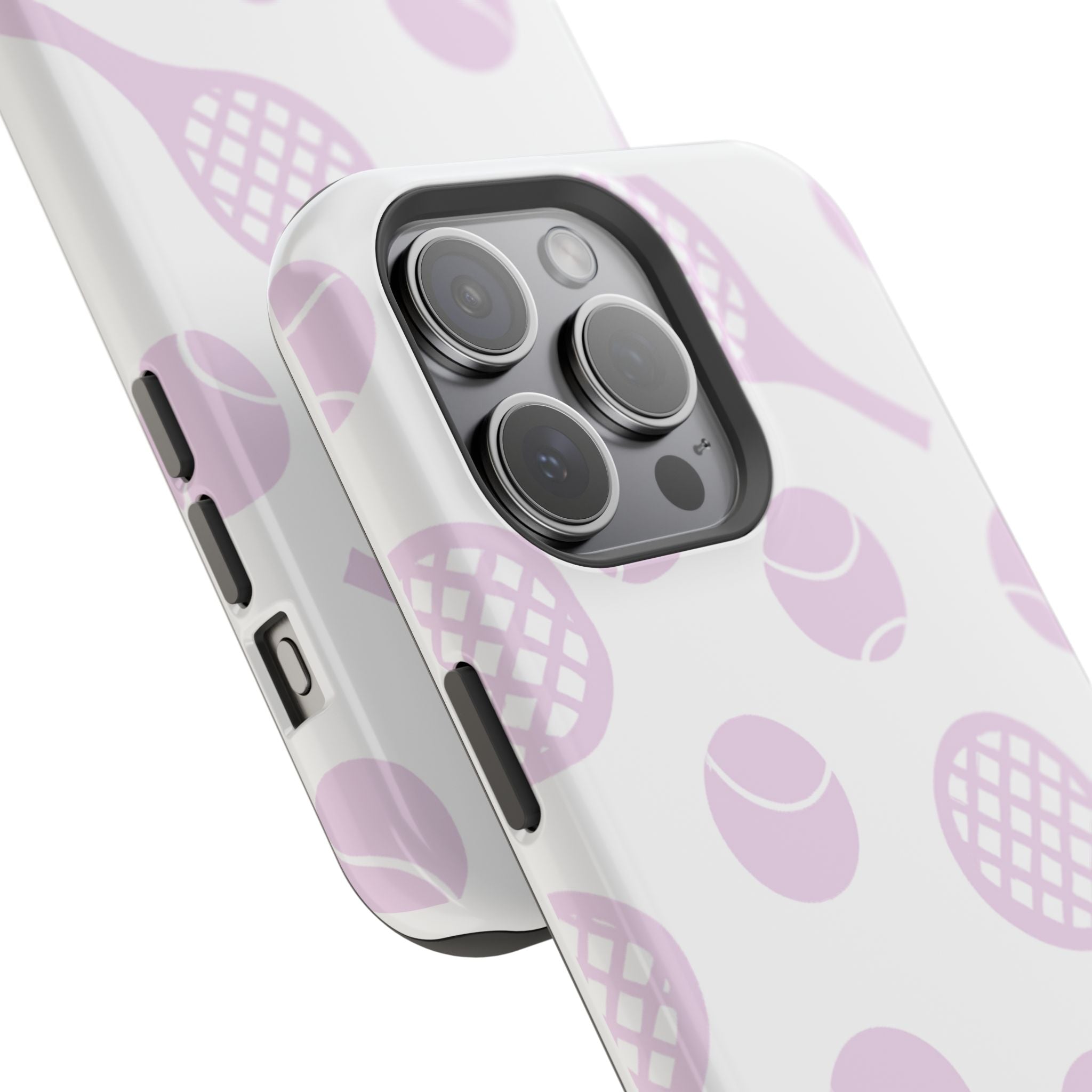 Tennis Impact-Resistant Phone Case — Pink Rackets & Balls