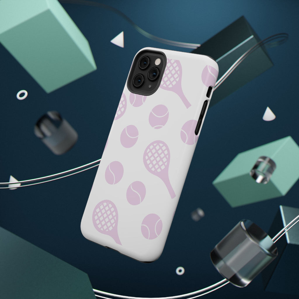 Tennis Impact-Resistant Phone Case — Pink Rackets & Balls