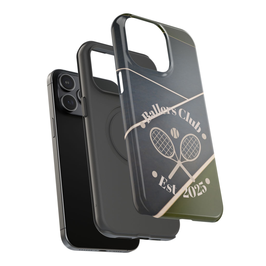 Tennis Impact-Resistant Phone Case — 'Ballers Club Est. 2025' Protective Cover