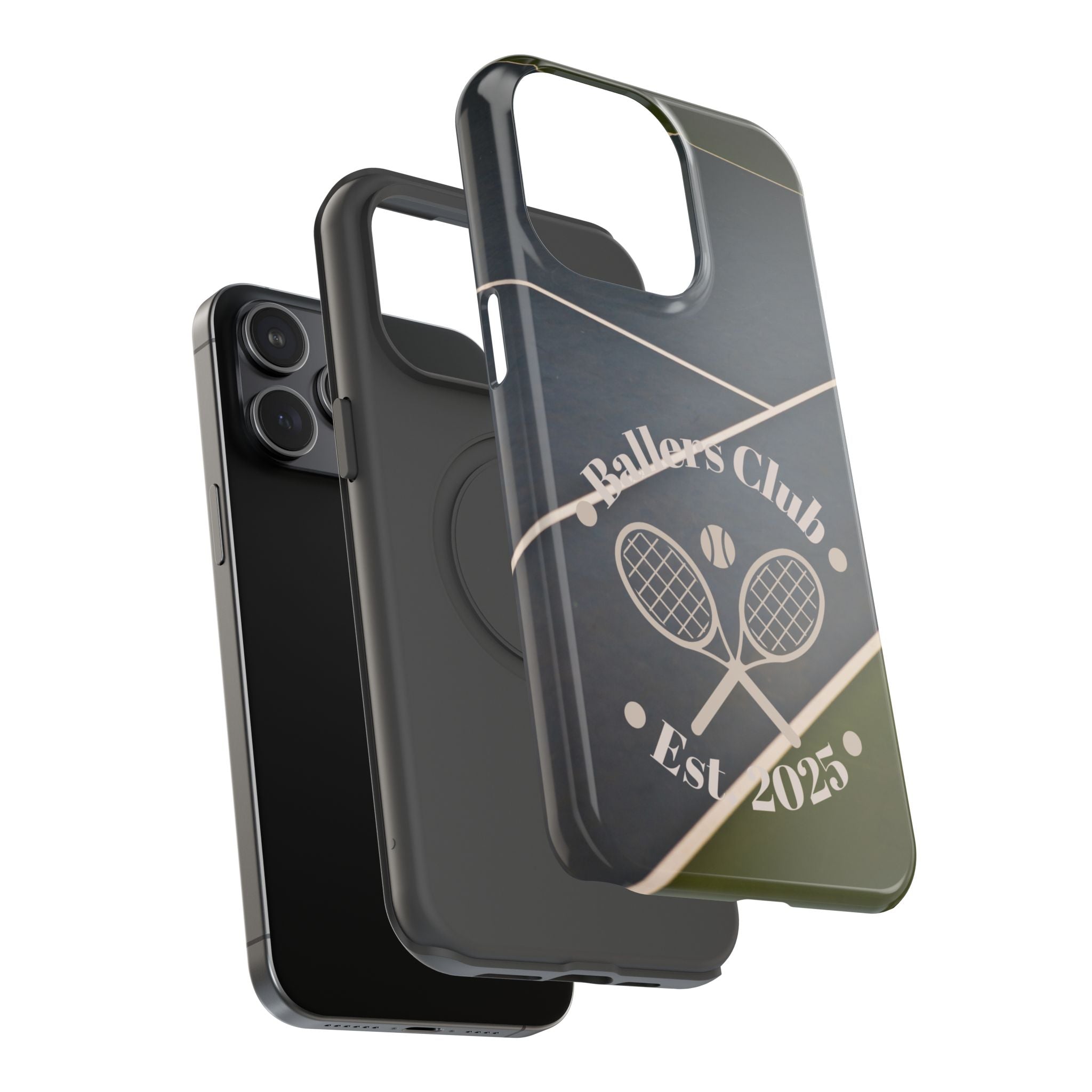 Tennis Impact-Resistant Phone Case — 'Ballers Club Est. 2025' Protective Cover