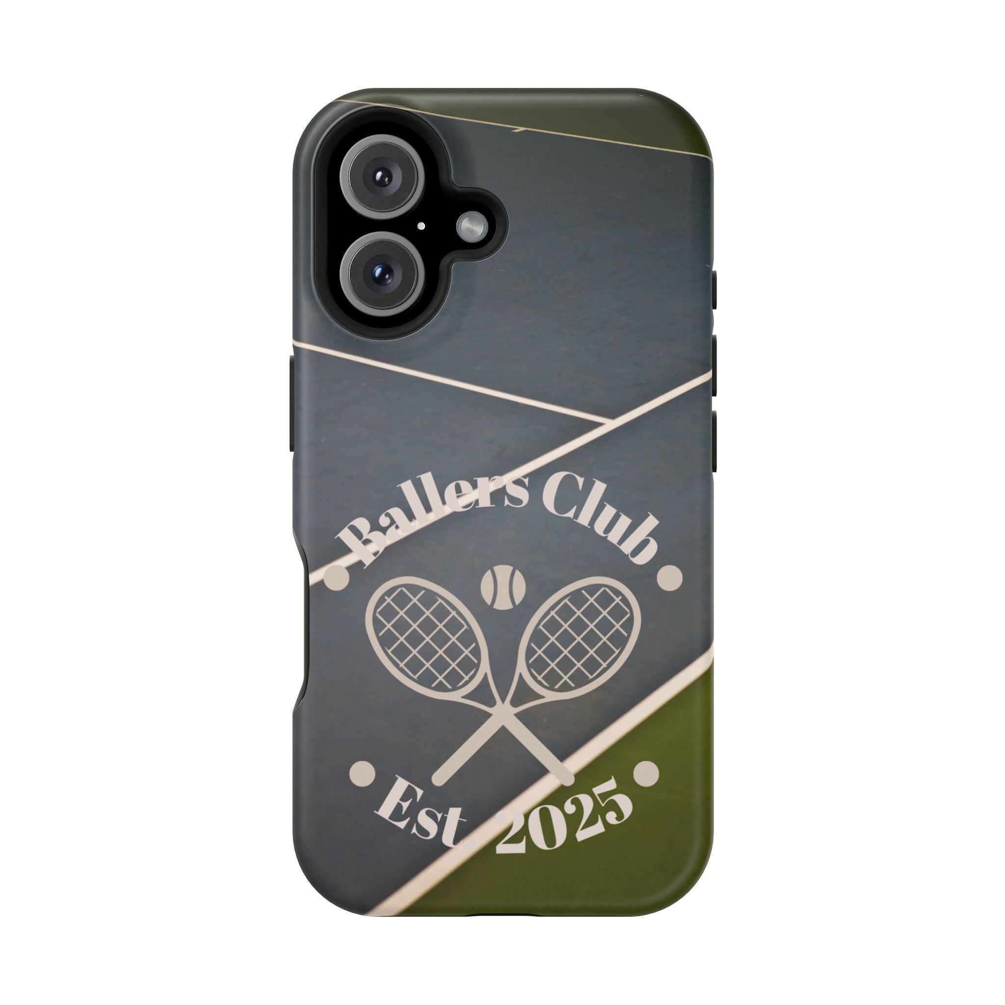 Tennis Impact-Resistant Phone Case — 'Ballers Club Est. 2025' Protective Cover