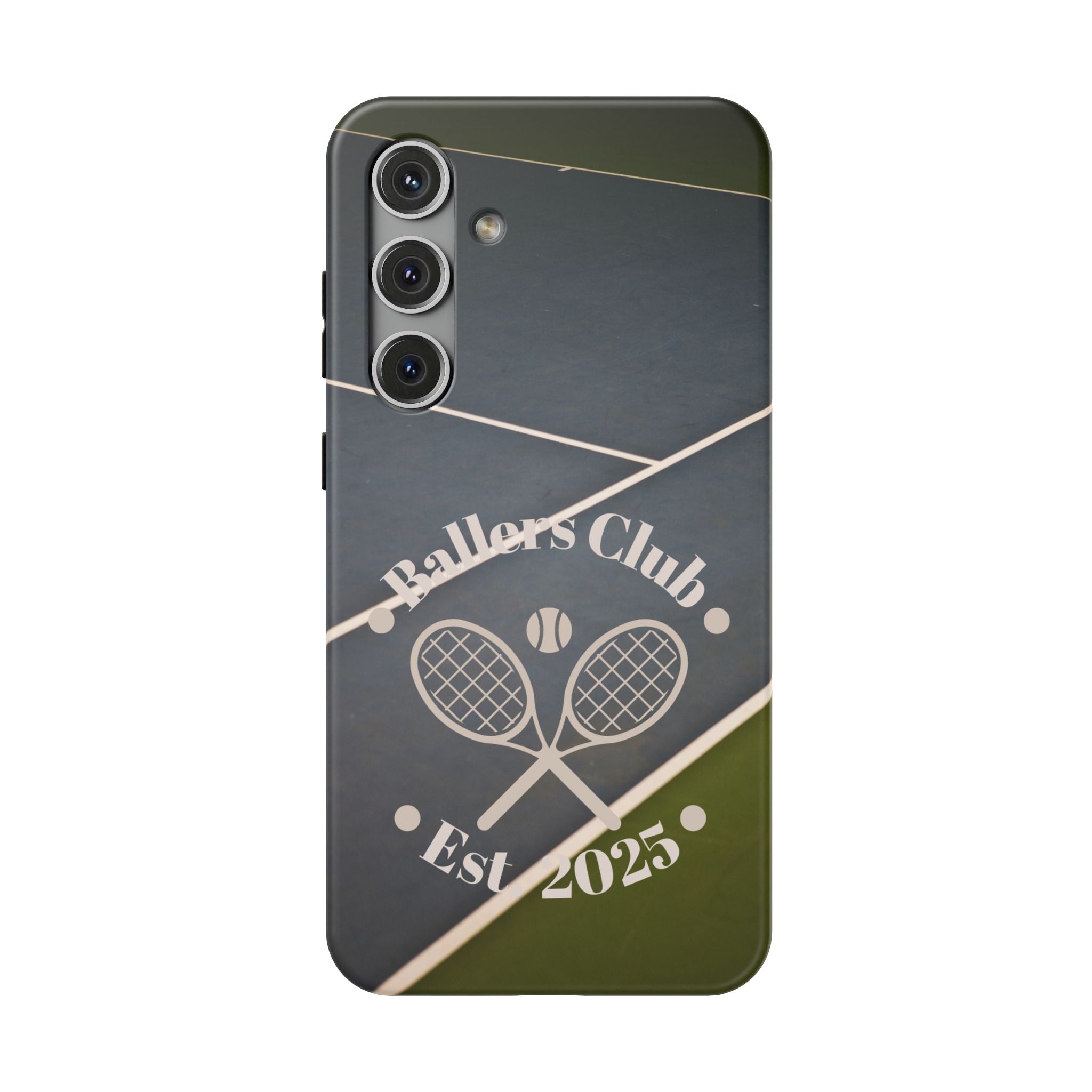 Tennis Impact-Resistant Phone Case — 'Ballers Club Est. 2025' Protective Cover