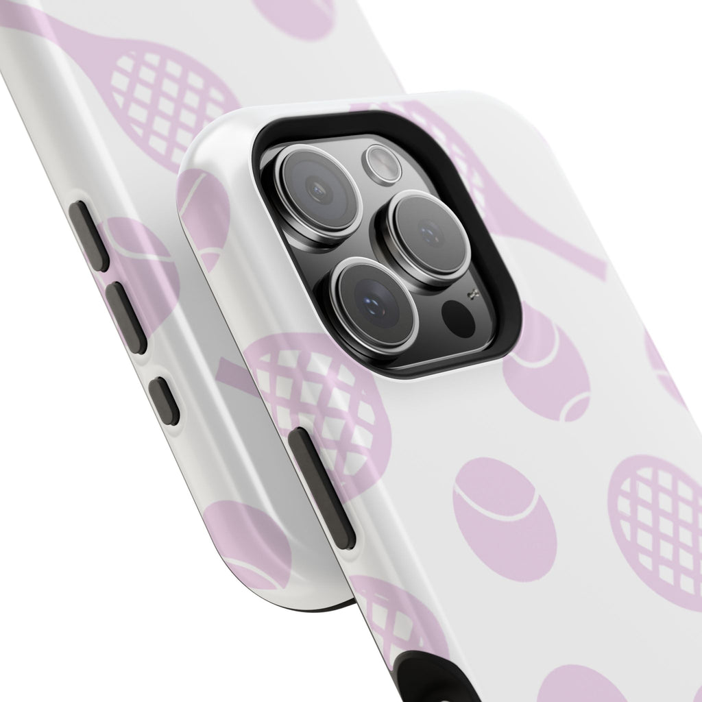 Tennis Impact-Resistant Phone Case — Pink Rackets & Balls