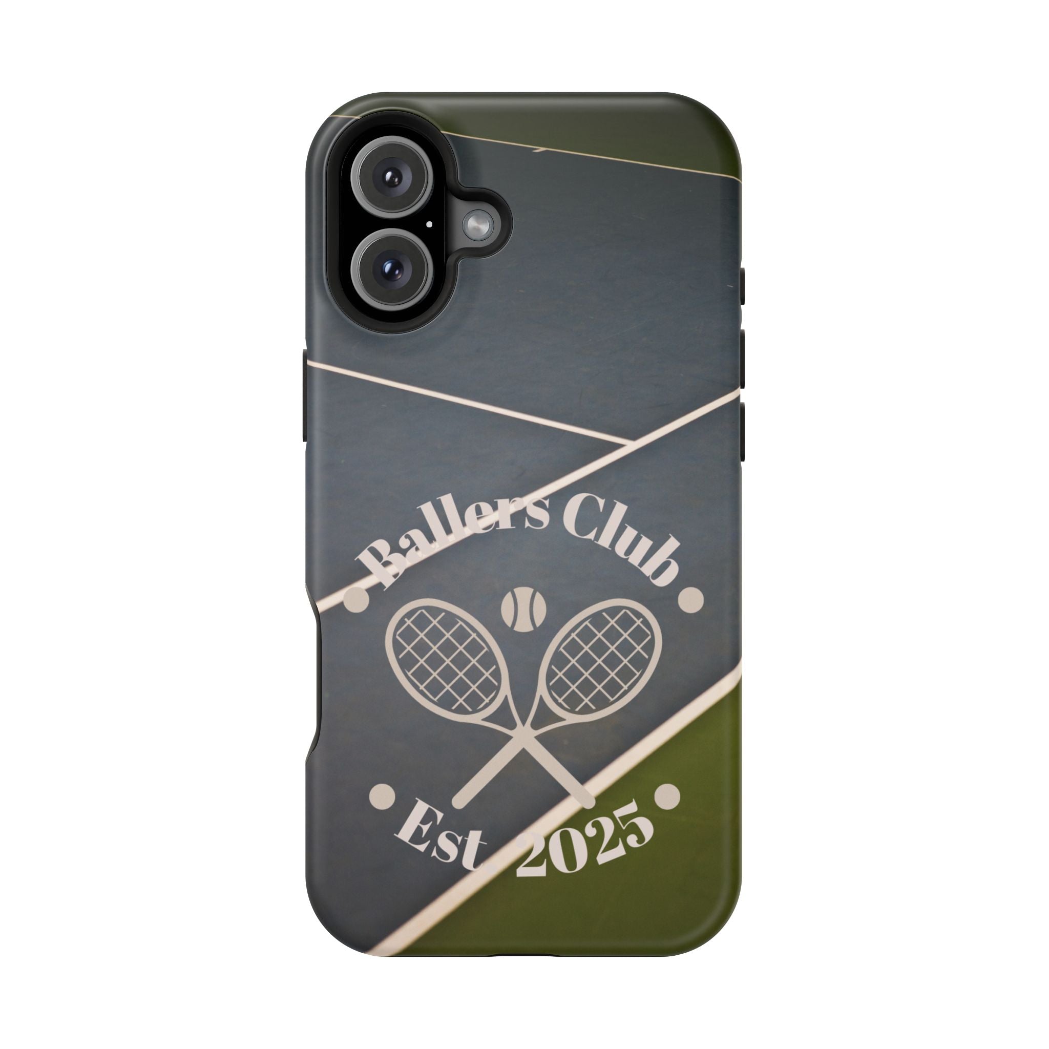 Tennis Impact-Resistant Phone Case — 'Ballers Club Est. 2025' Protective Cover