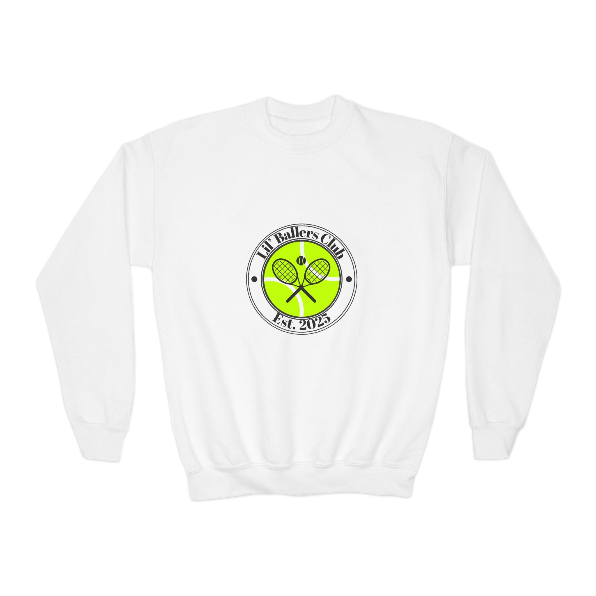 Boy's Juniors Crewneck Sweatshirt - "Lil' Baller's Club" Tennis Crewneck