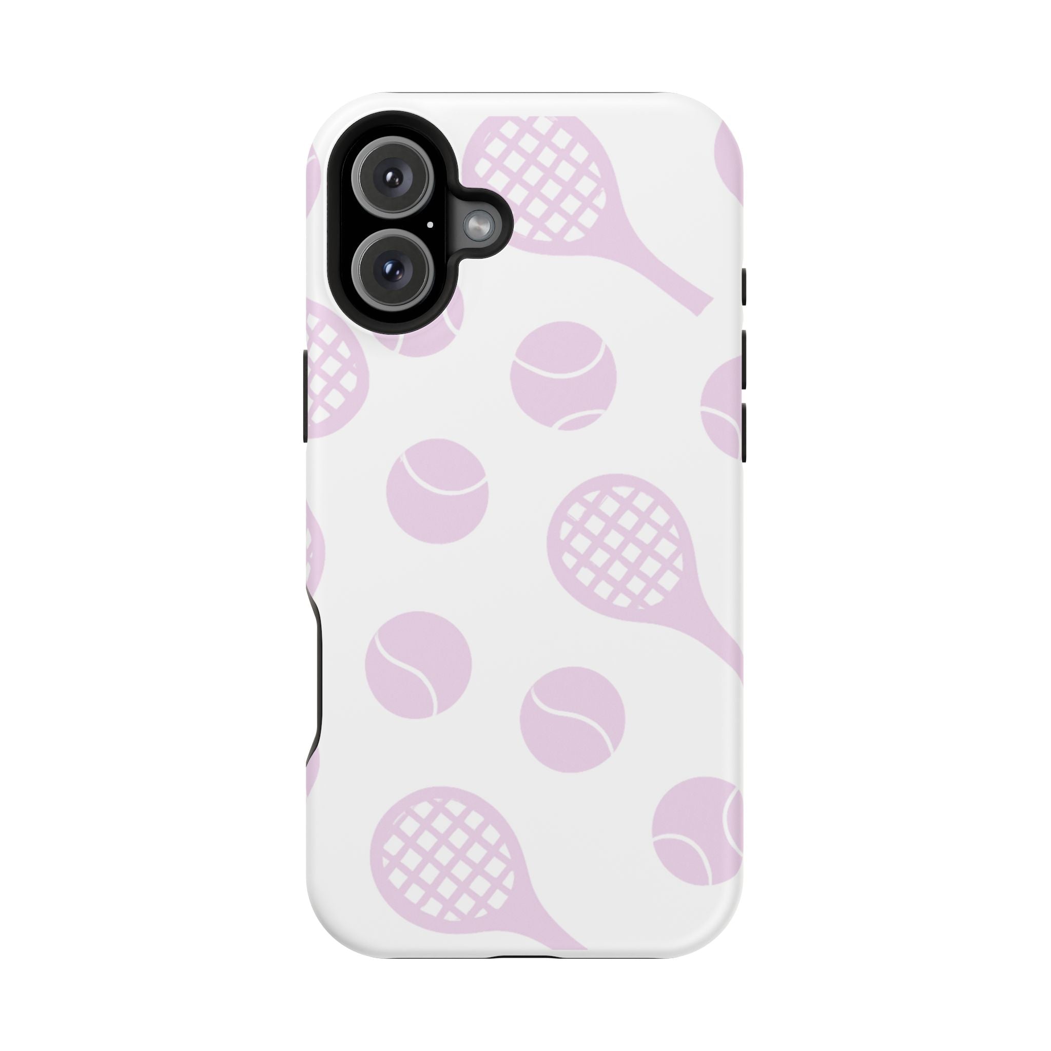 Tennis Impact-Resistant Phone Case — Pink Rackets & Balls