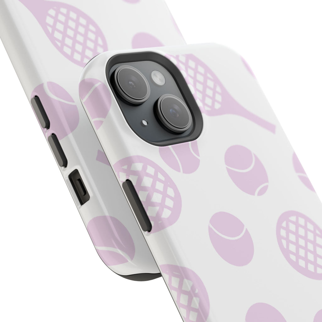 Tennis Impact-Resistant Phone Case — Pink Rackets & Balls