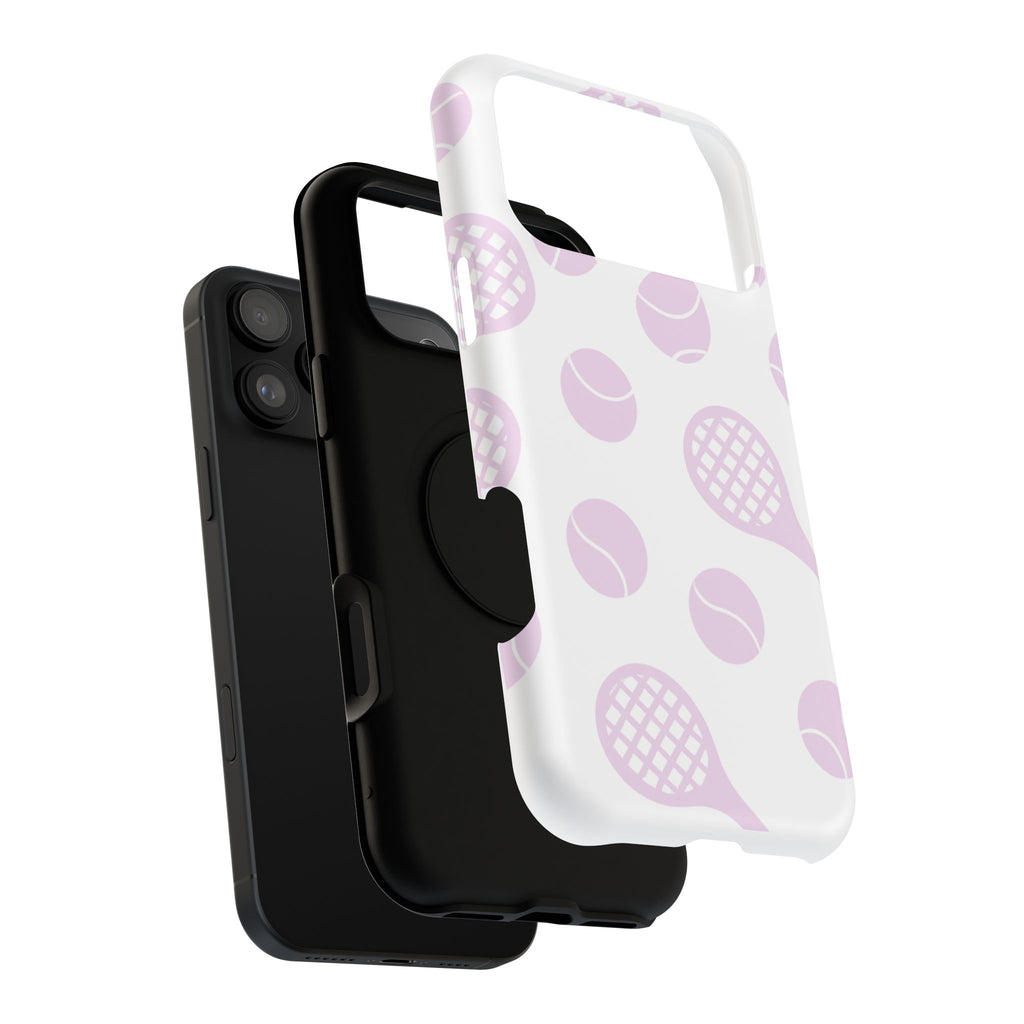 Tennis Impact-Resistant Phone Case — Pink Rackets & Balls