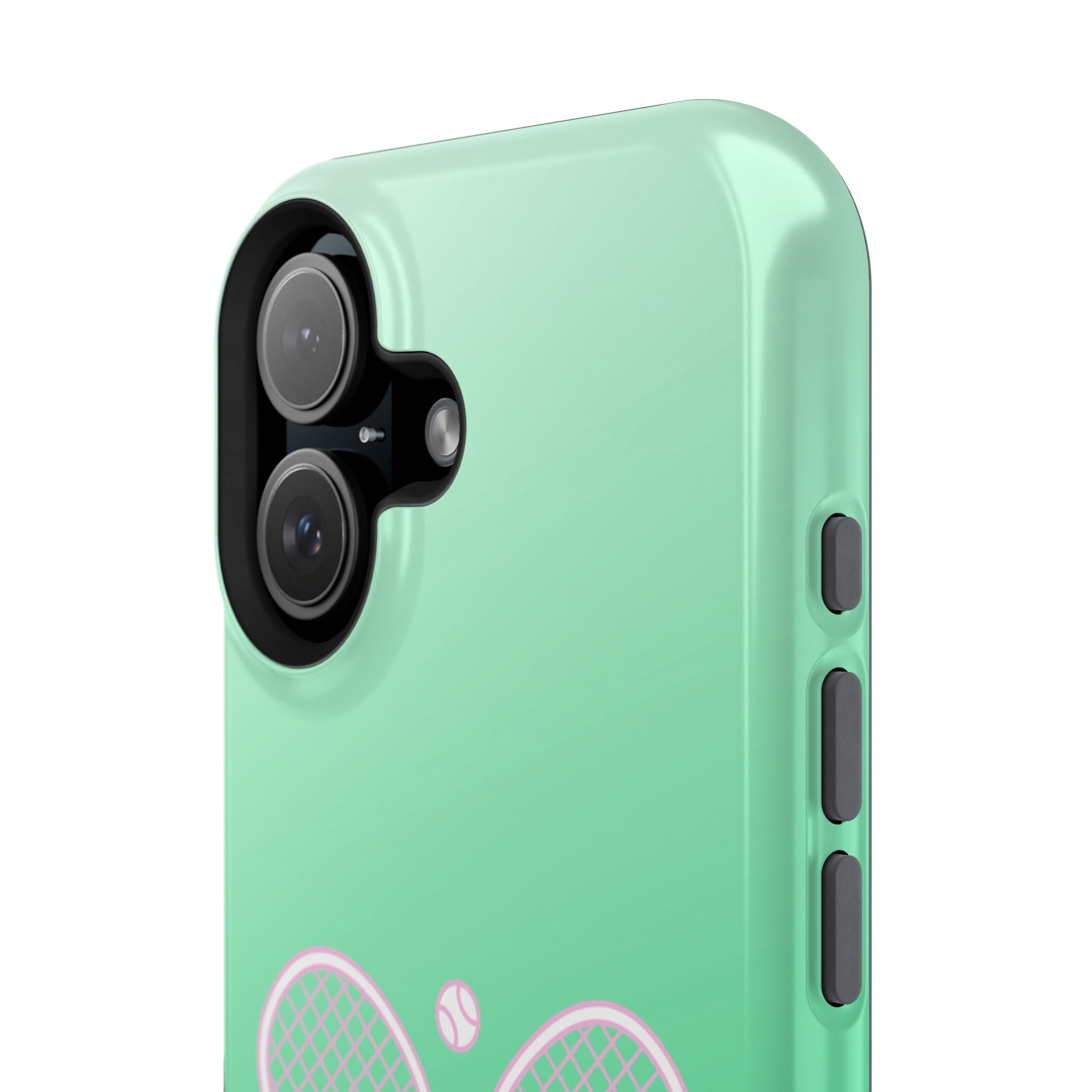 Tennis Impact-Resistant Phone Case — 'Forty Love', Green Gradient