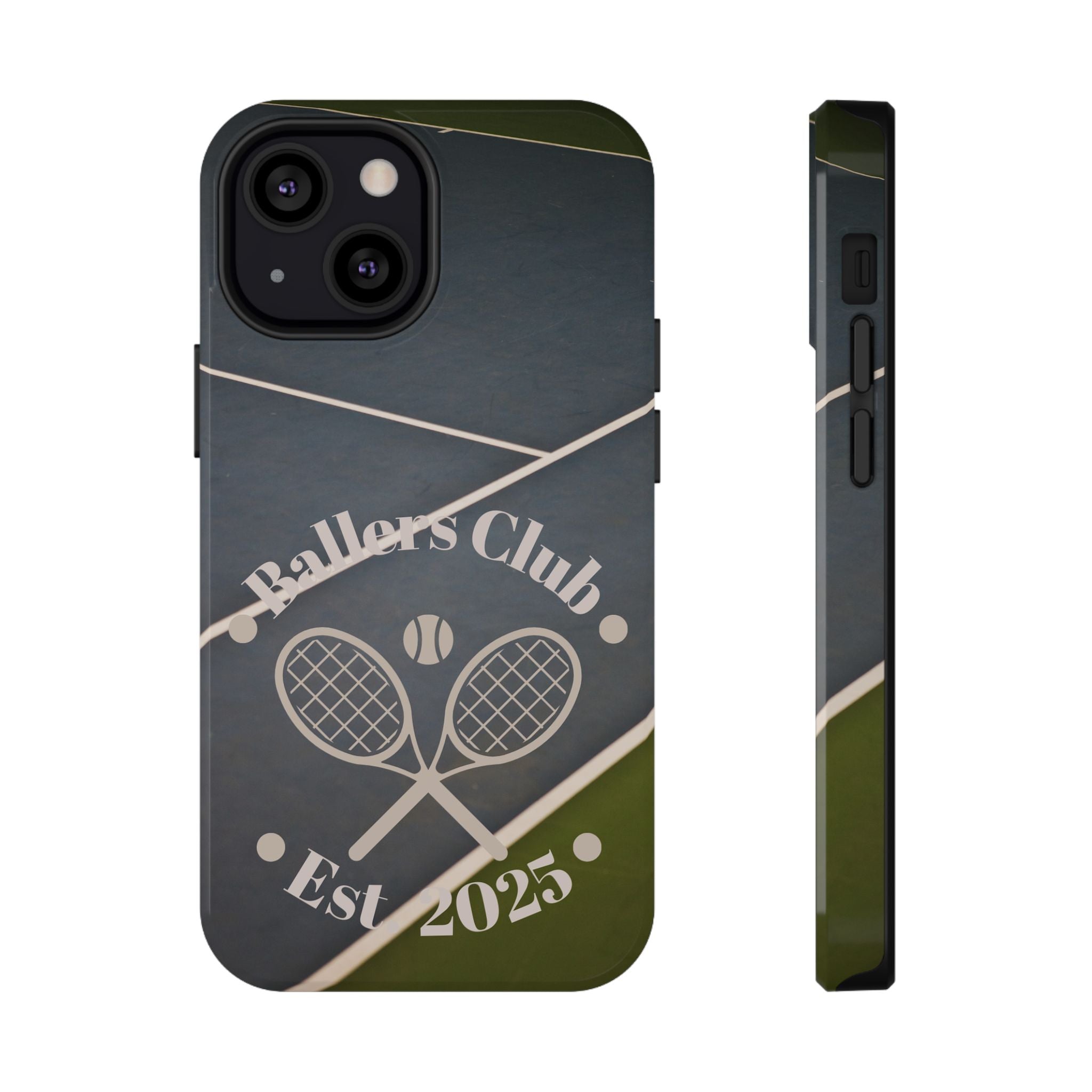 Tennis Impact-Resistant Phone Case — 'Ballers Club Est. 2025' Protective Cover