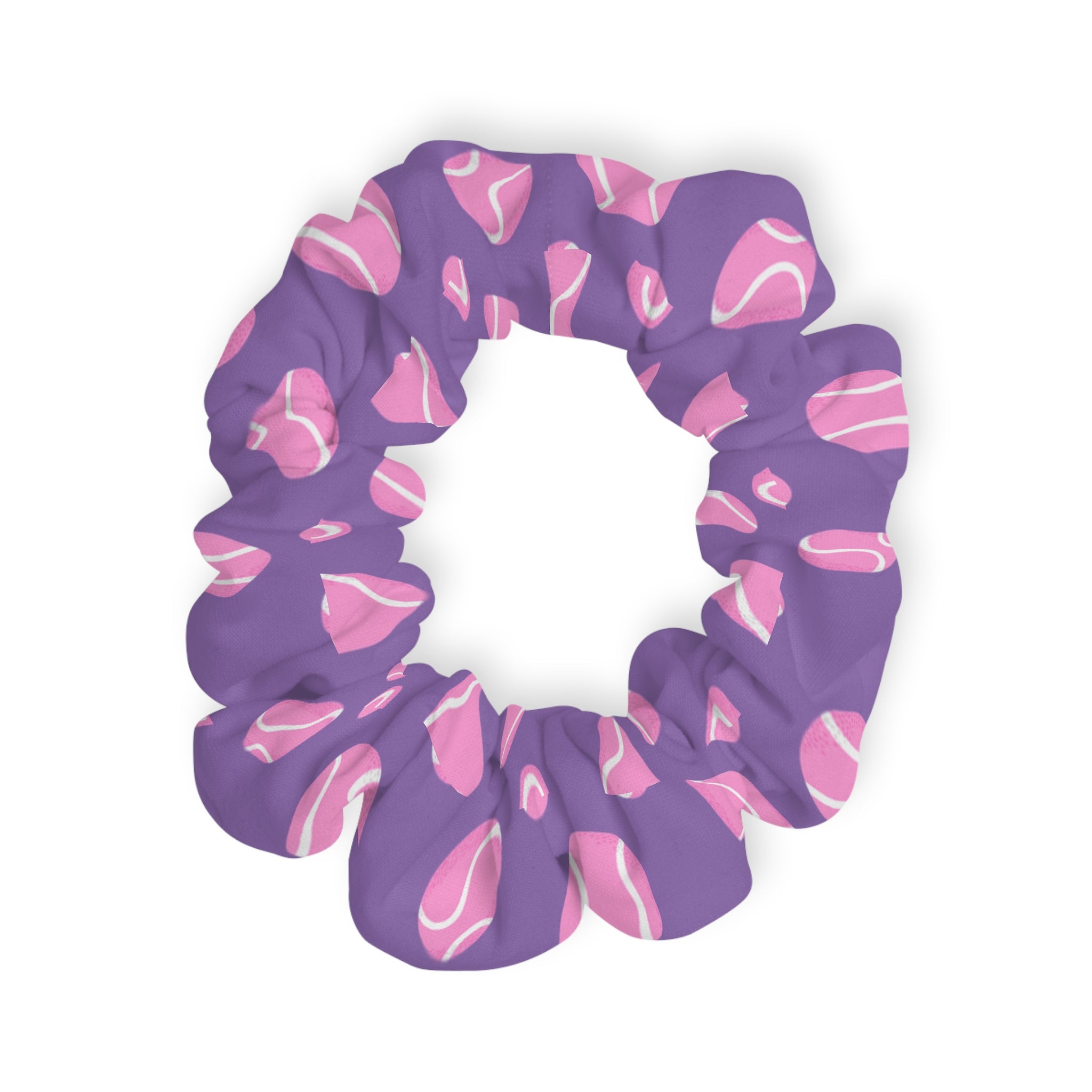 Purple & Pink Hair Accessory — Tennis Ball Scrunchie