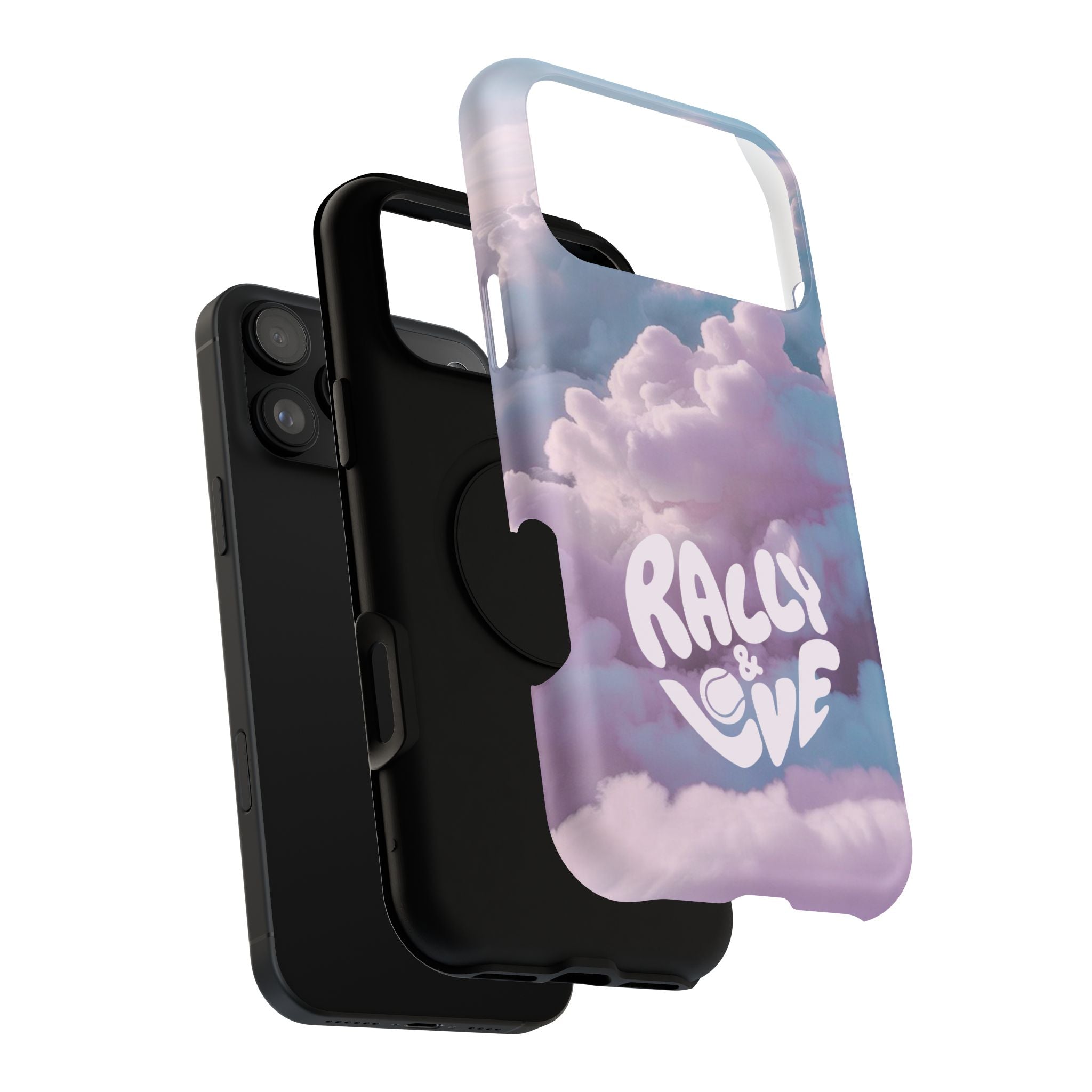 Impact-Resistant Phone Case — "Rally & Love" Clouds/Love in the Air