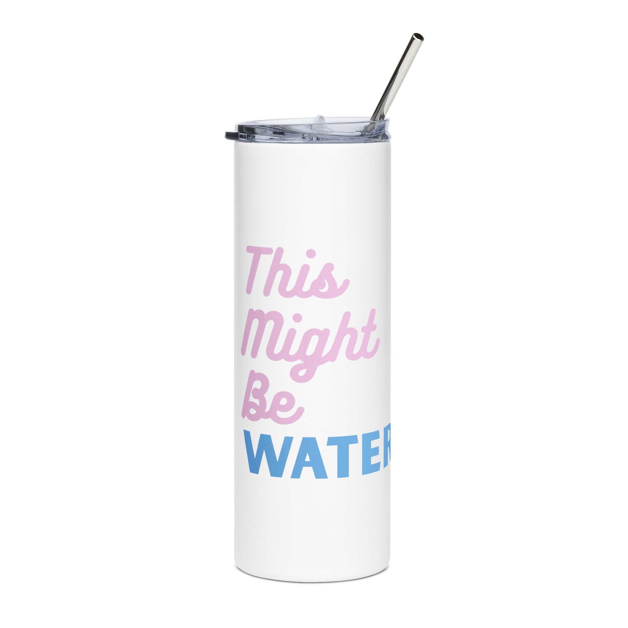 Tennis Stainless Steel Tumbler 20oz - "This Might Be Water" Insulated Tumbler (Pink & Blue)