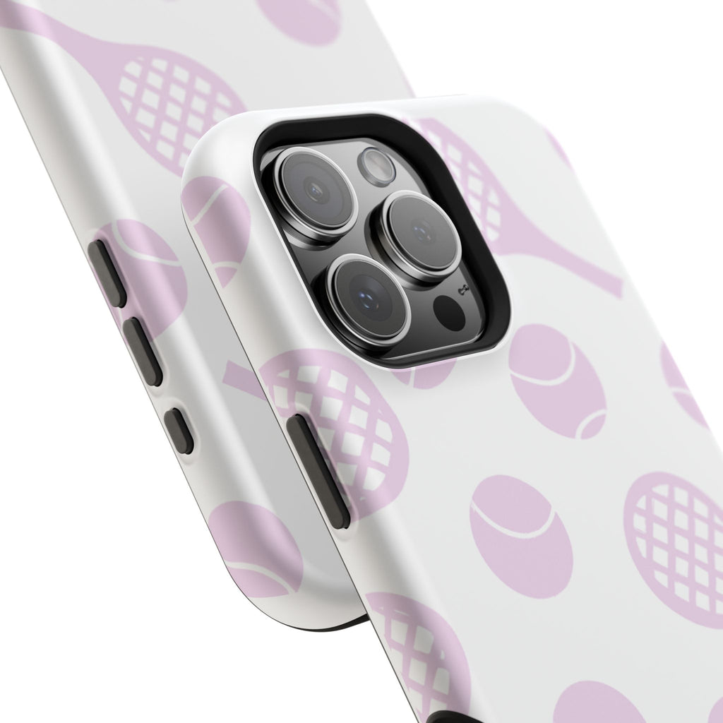 Tennis Impact-Resistant Phone Case — Pink Rackets & Balls