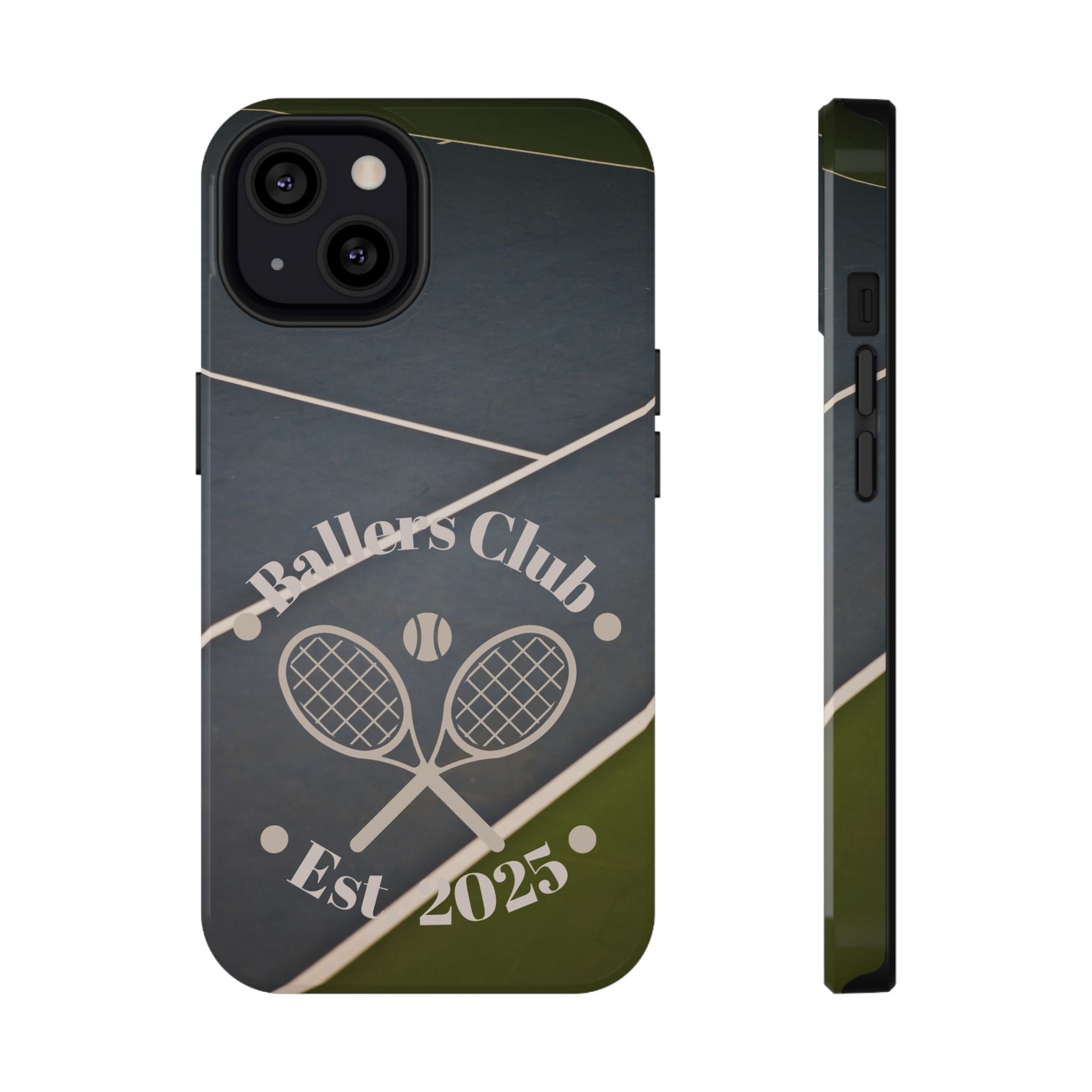 Tennis Impact-Resistant Phone Case — 'Ballers Club Est. 2025' Protective Cover