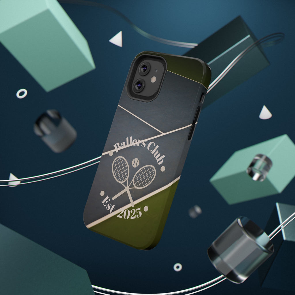Tennis Impact-Resistant Phone Case — 'Ballers Club Est. 2025' Protective Cover