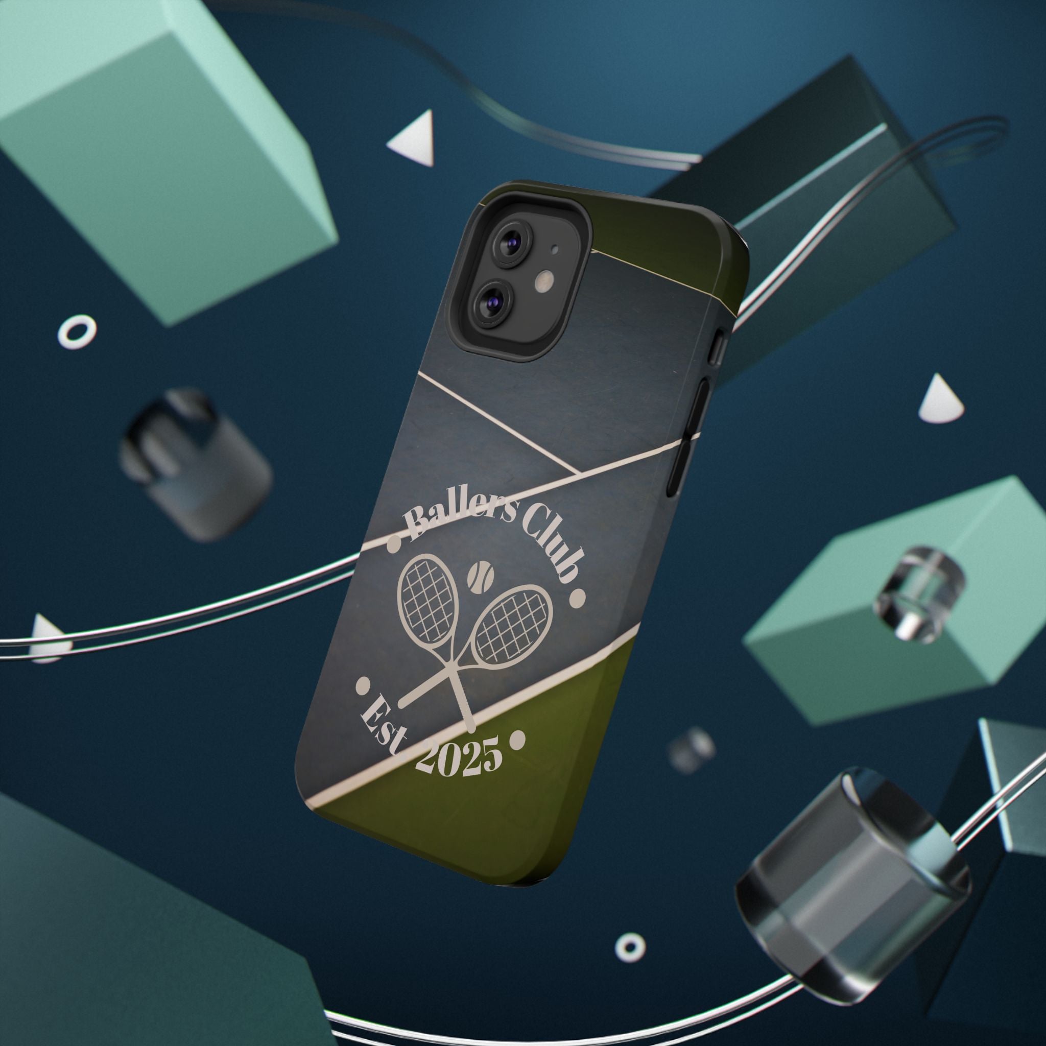 Tennis Impact-Resistant Phone Case — 'Ballers Club Est. 2025' Protective Cover