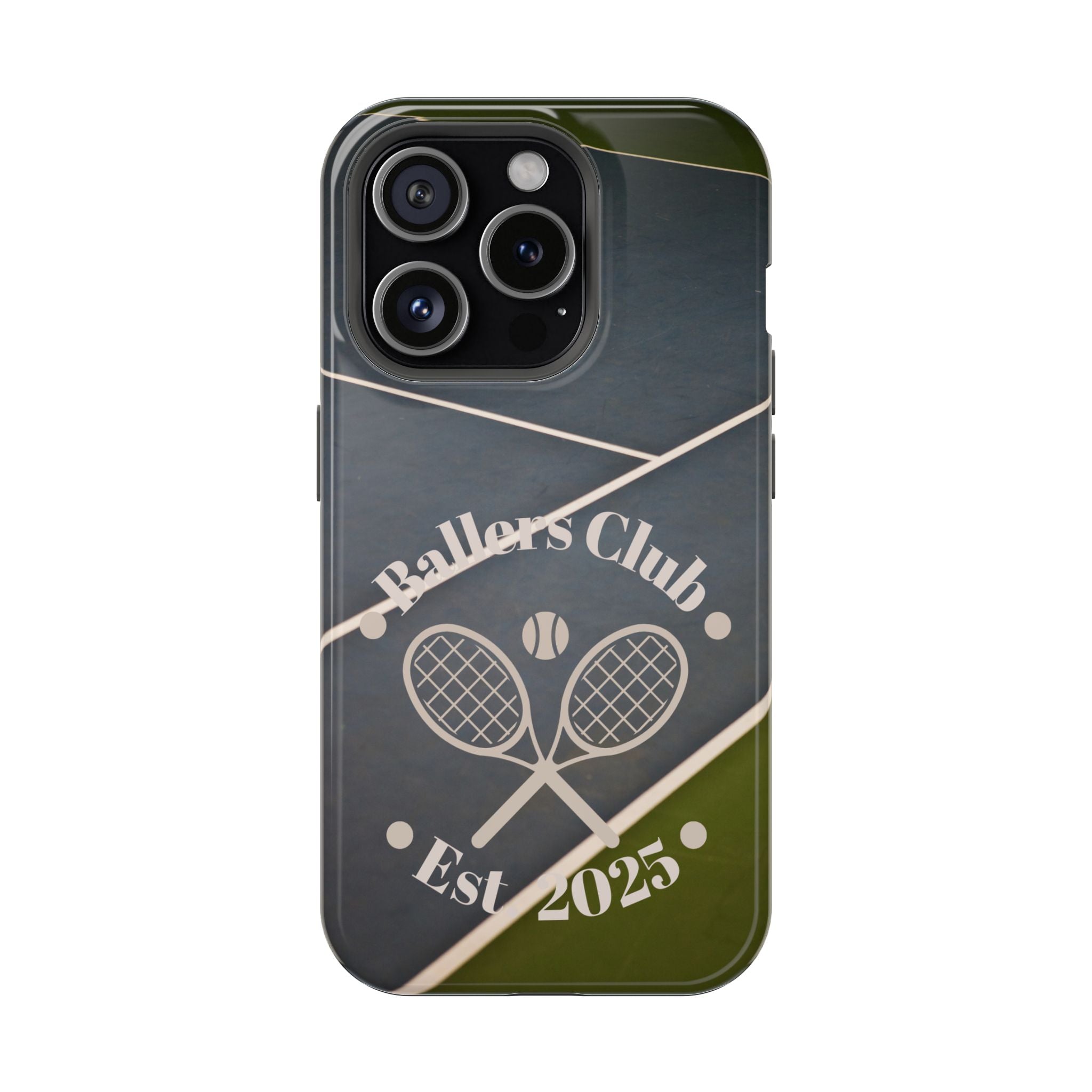 Tennis Impact-Resistant Phone Case — 'Ballers Club Est. 2025' Protective Cover