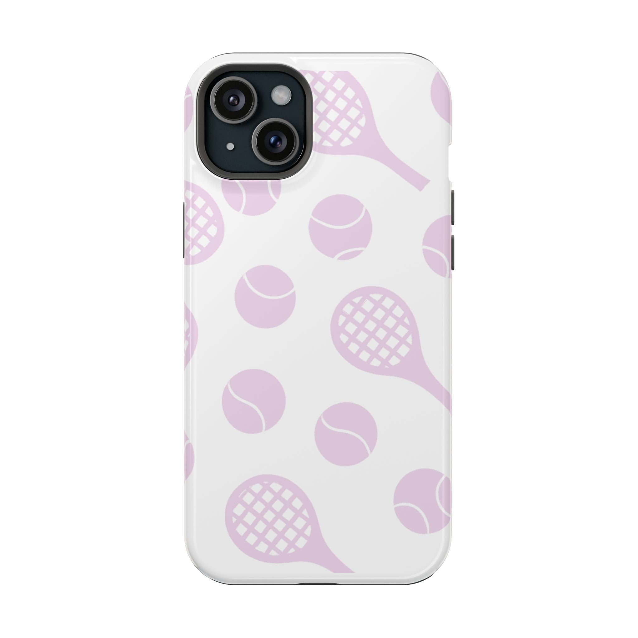 Tennis Impact-Resistant Phone Case — Pink Rackets & Balls