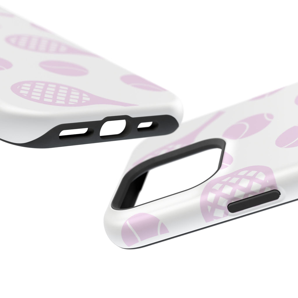 Tennis Impact-Resistant Phone Case — Pink Rackets & Balls
