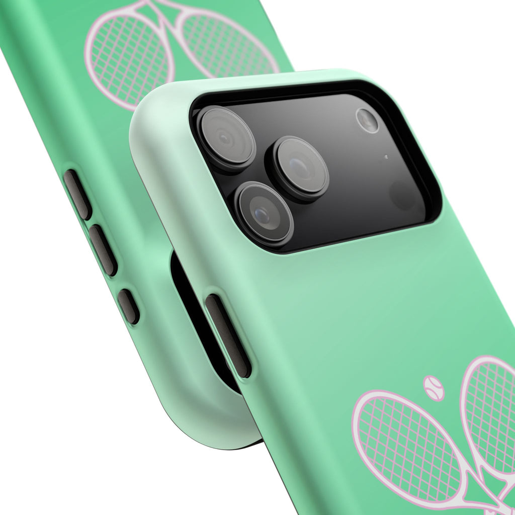 Tennis Impact-Resistant Phone Case — 'Forty Love', Green Gradient
