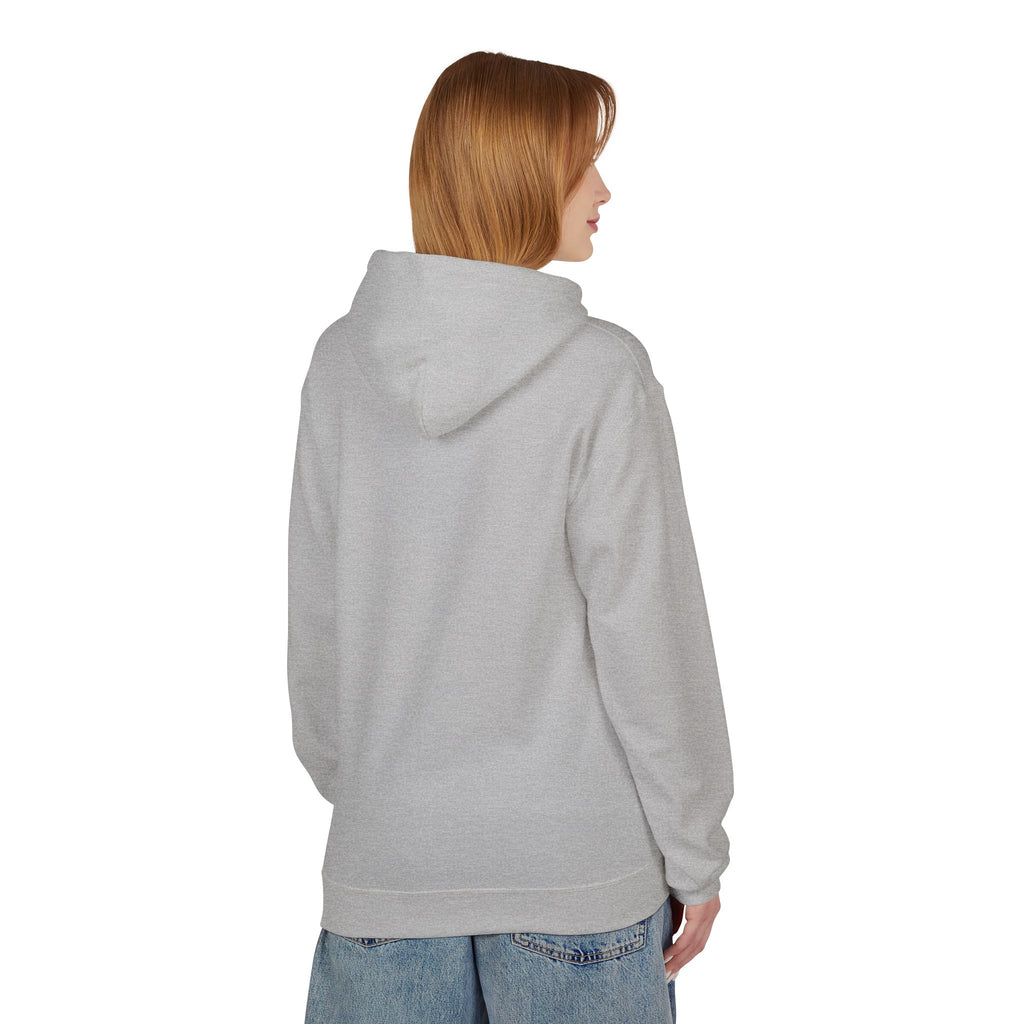 Women's Softstyle Fleece Hoodie sweatshirt - 'Rally & Love' logo, minimalist (pink)