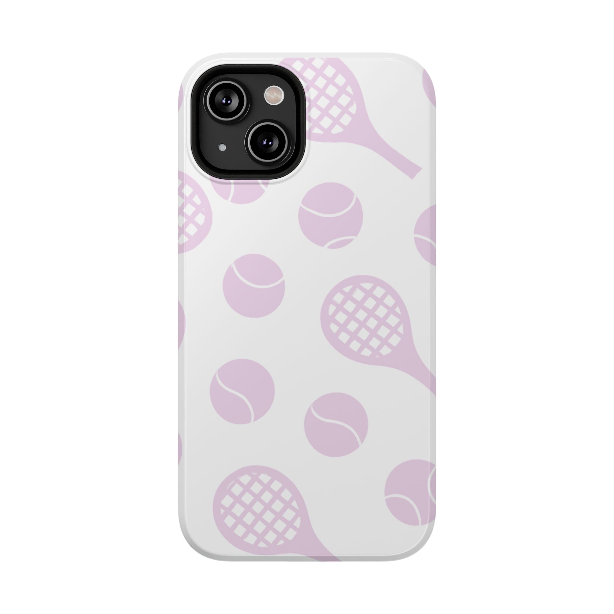 Tennis Impact-Resistant Phone Case — Pink Rackets & Balls