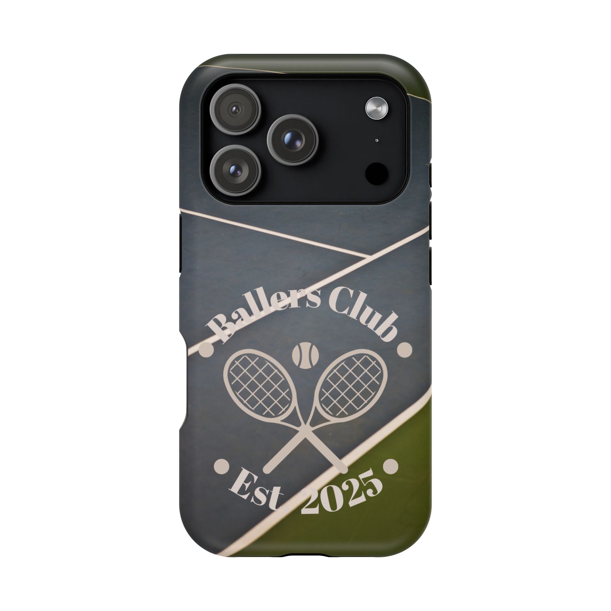 Tennis Impact-Resistant Phone Case — 'Ballers Club Est. 2025' Protective Cover
