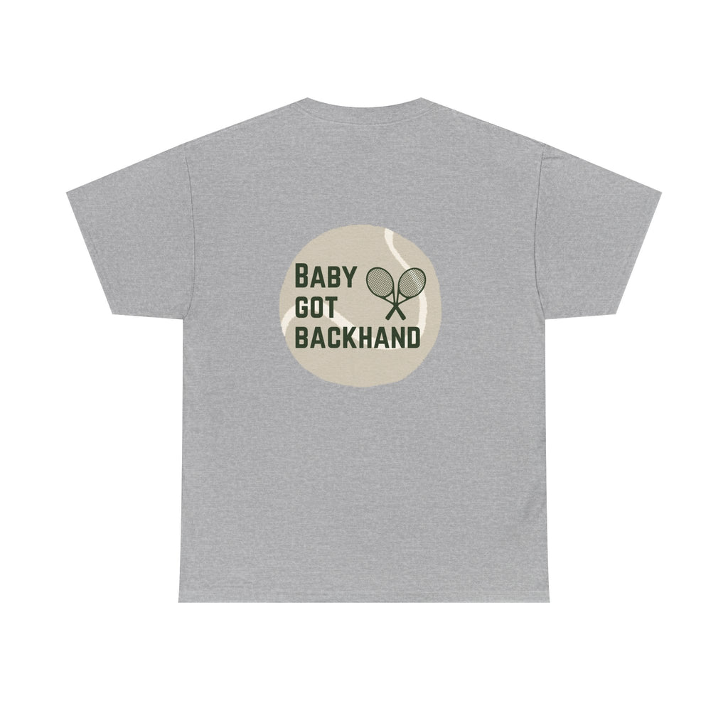 Men's T‑Shirt — "Baby Got Backhand" Tennis Graphic Tee