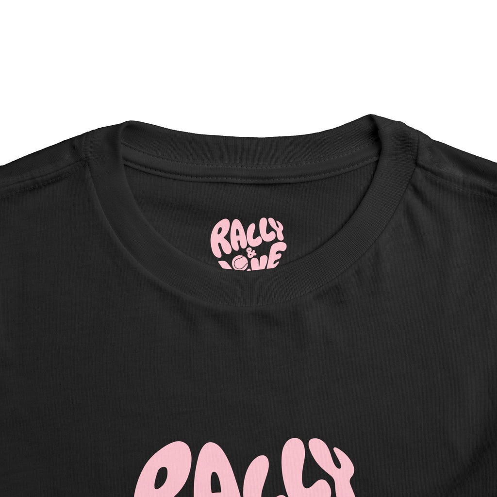 Girl's Toddler Junior Tee — 'Rally & Love' Heart logo T-Shirt (pink)
