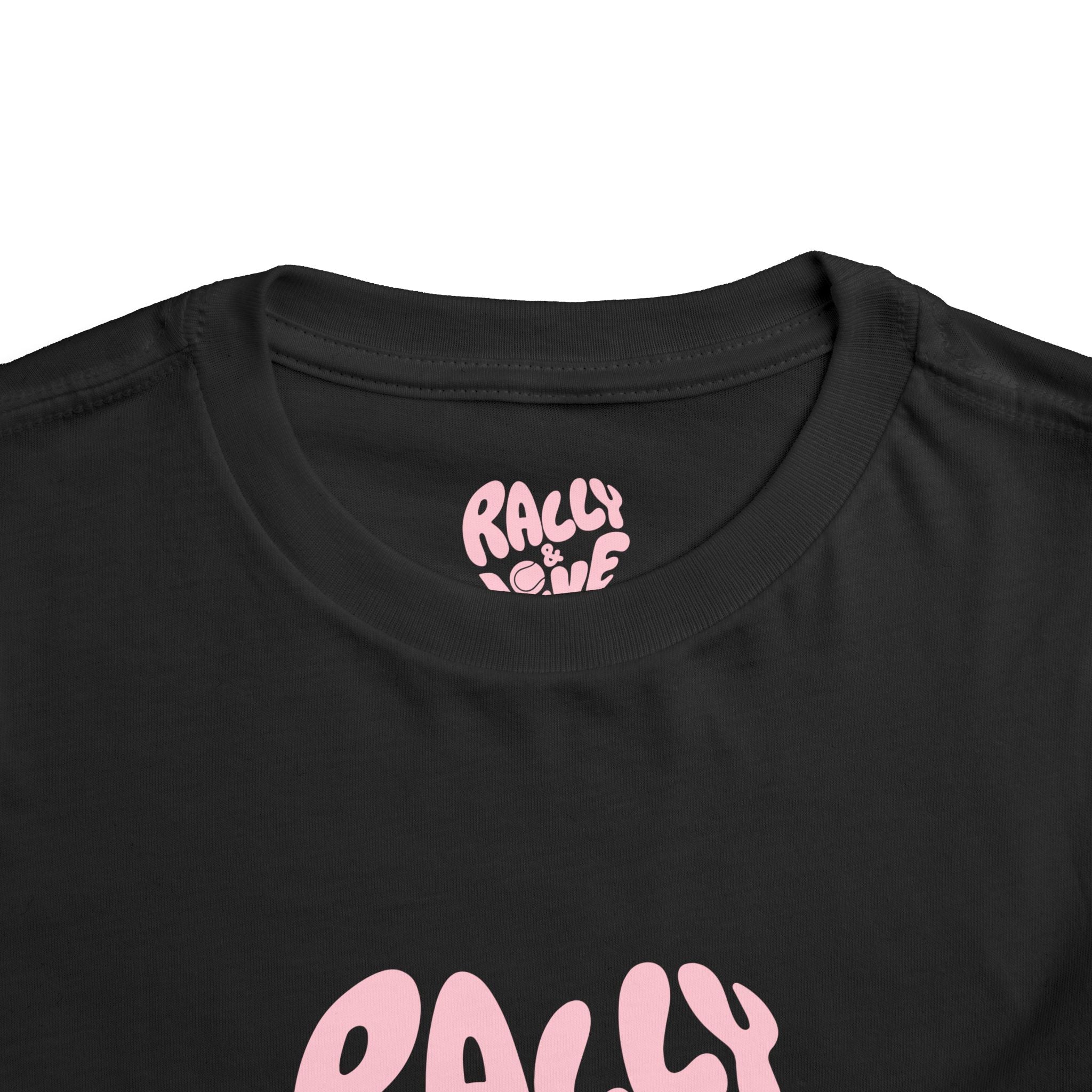 Girl's Toddler Junior Tee — 'Rally & Love' Heart logo T-Shirt (pink)