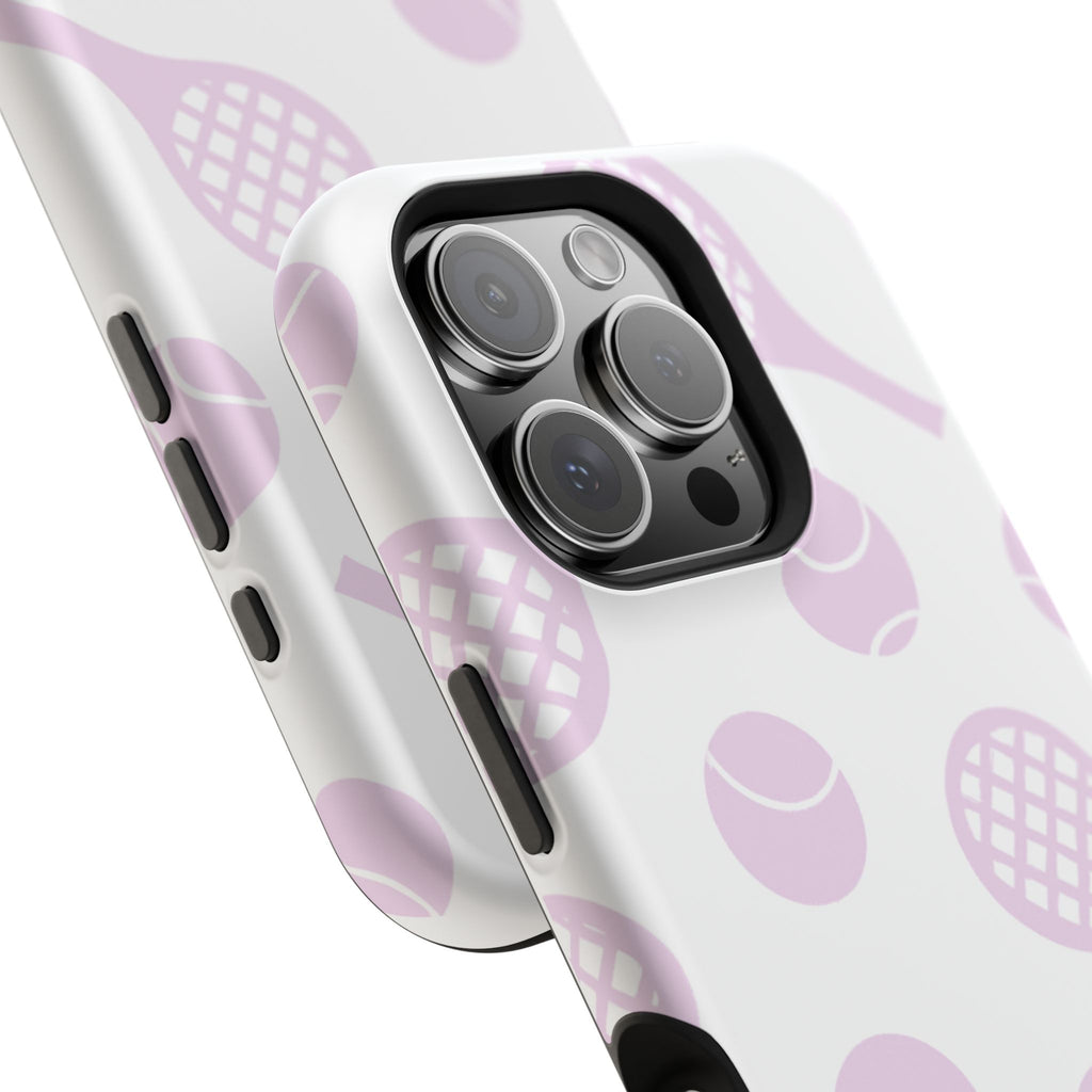 Tennis Impact-Resistant Phone Case — Pink Rackets & Balls