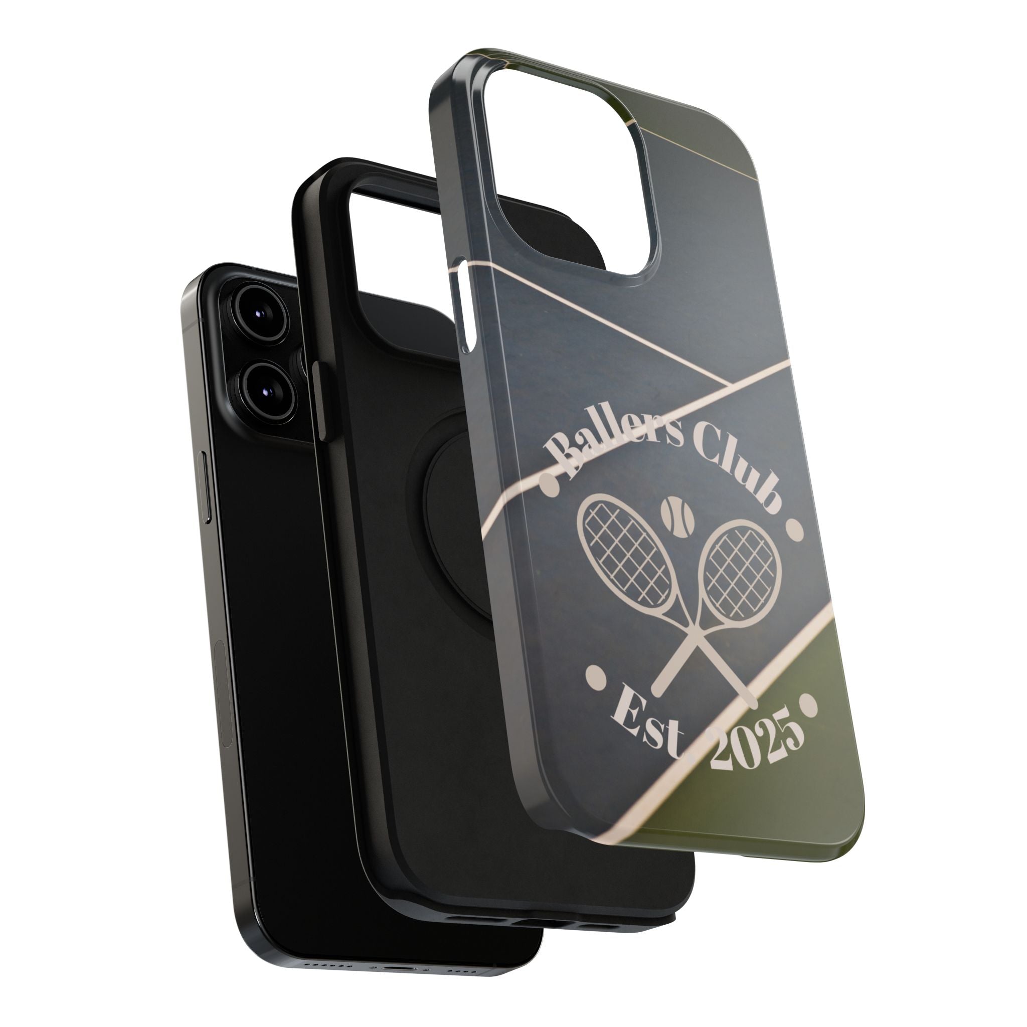 Tennis Impact-Resistant Phone Case — 'Ballers Club Est. 2025' Protective Cover