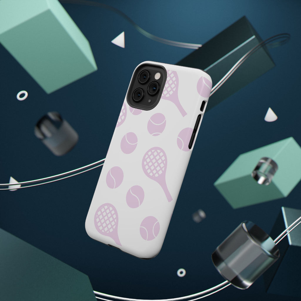 Tennis Impact-Resistant Phone Case — Pink Rackets & Balls