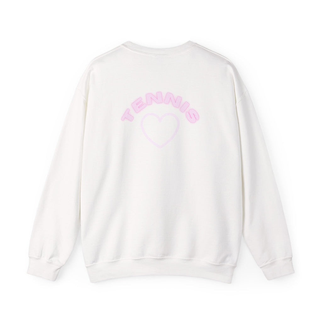 Women's Crewneck Sweatshirt - 'Tennis' Heart (R&L logo pink)