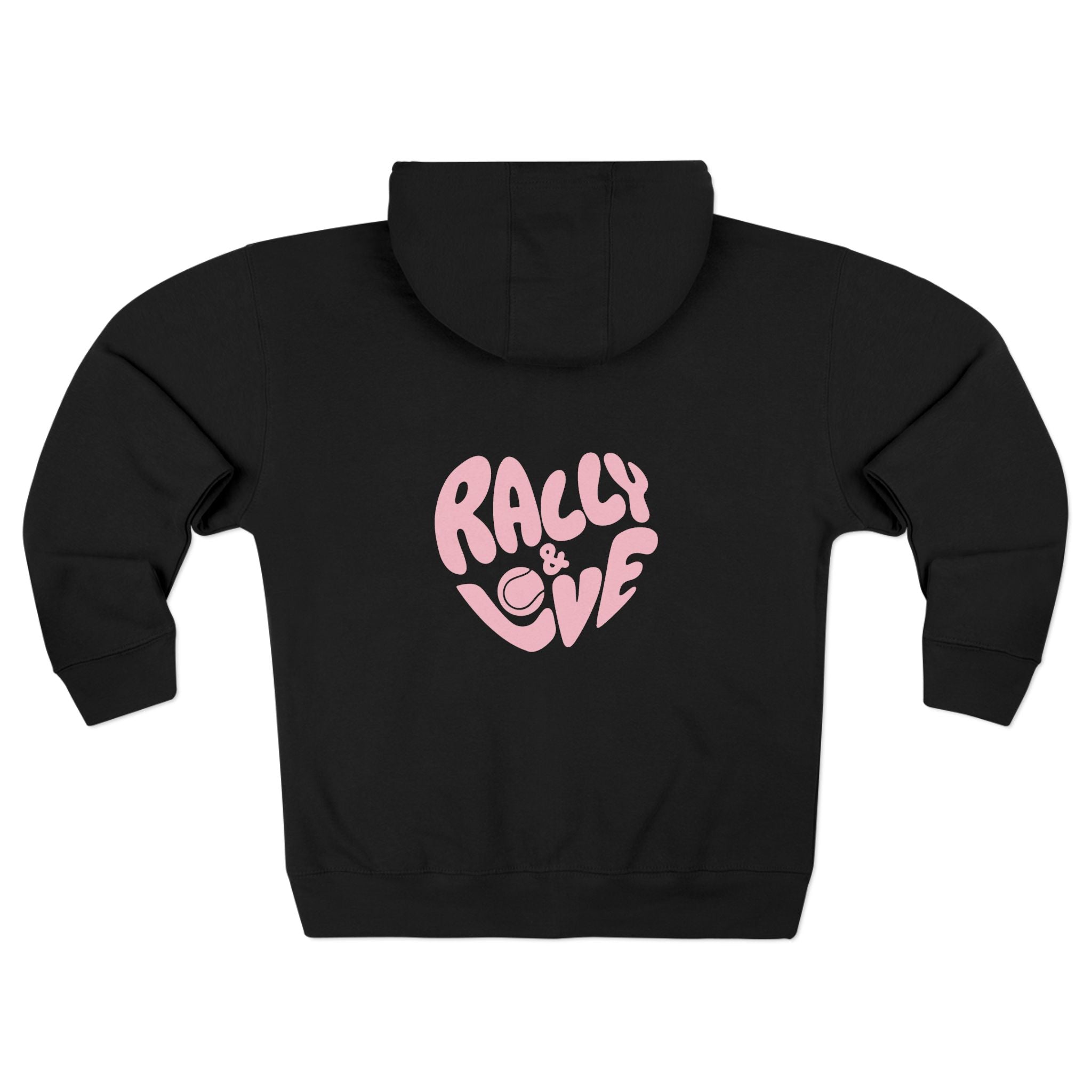 Women's Zip Hoodie — 'Rally & Love' logo, Graphic Zip Hoodie