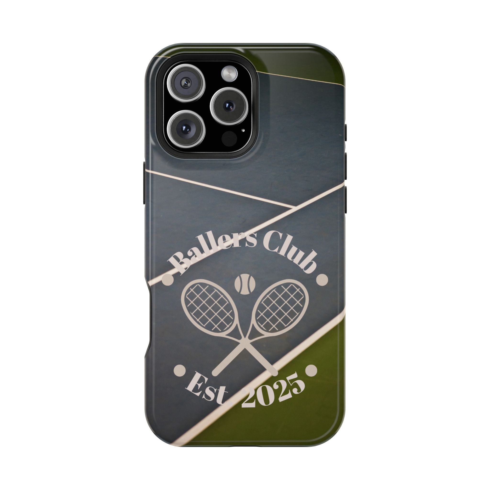 Tennis Impact-Resistant Phone Case — 'Ballers Club Est. 2025' Protective Cover