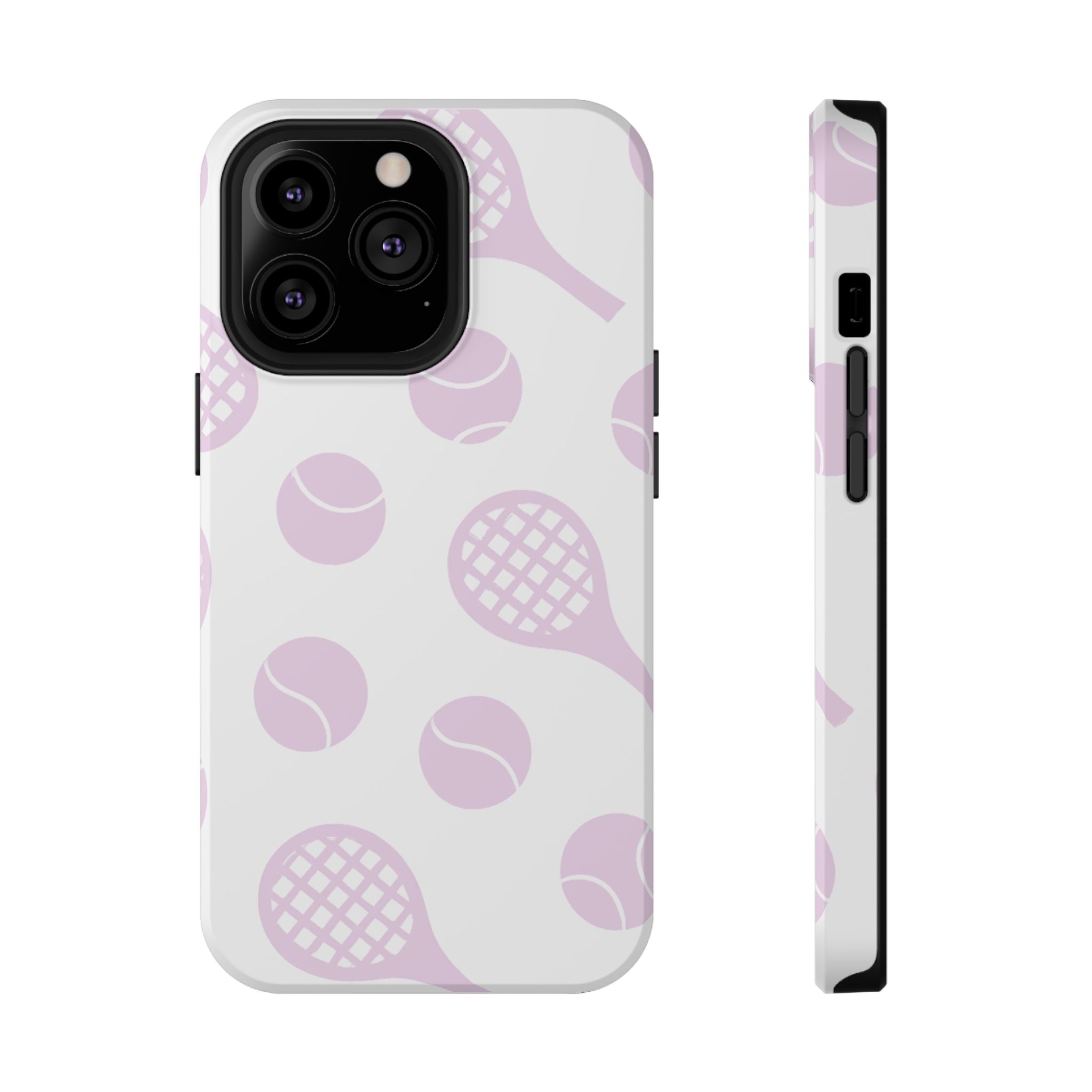 Tennis Impact-Resistant Phone Case — Pink Rackets & Balls