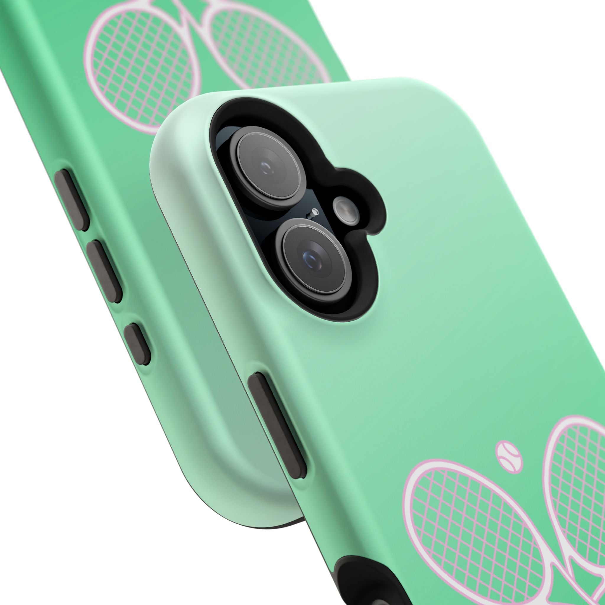 Tennis Impact-Resistant Phone Case — 'Forty Love', Green Gradient