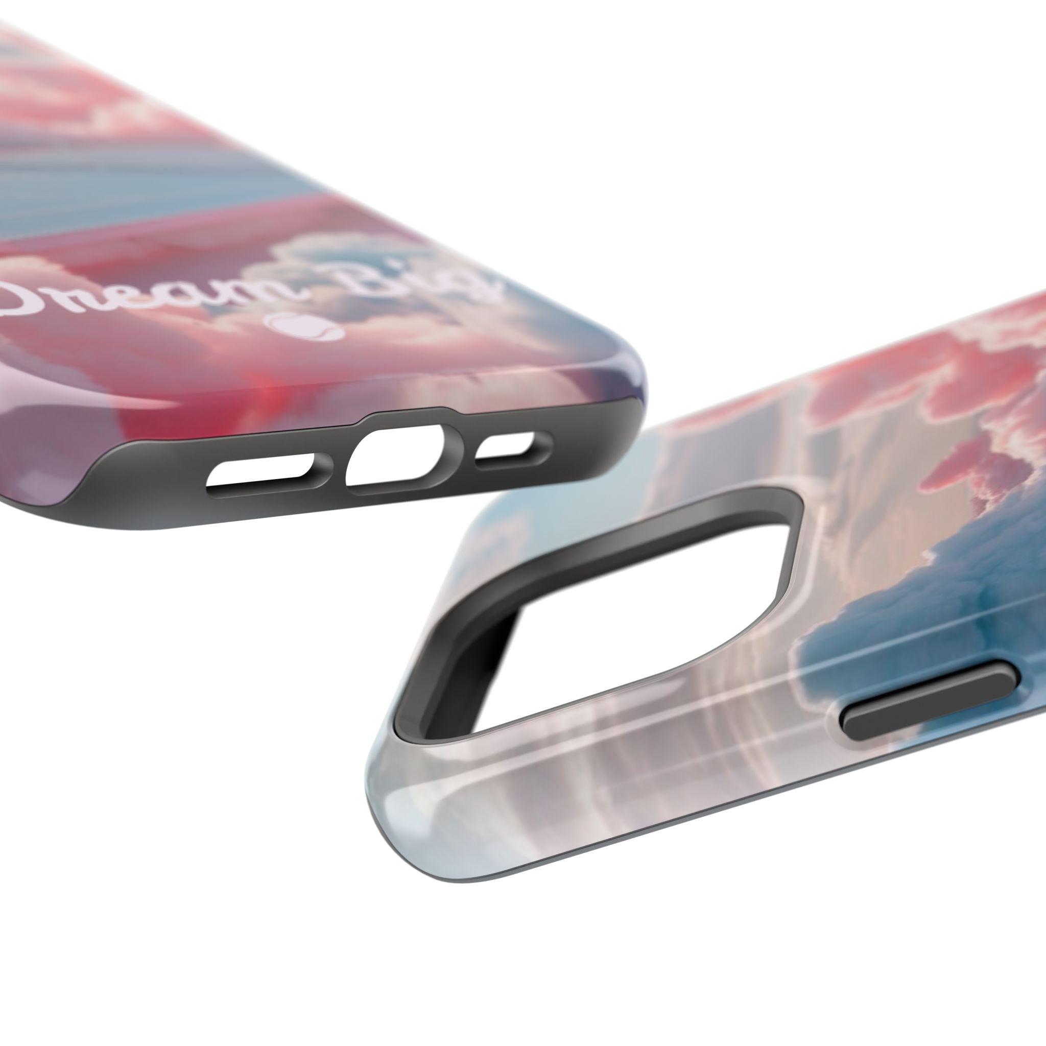 Tennis Impact-Resistant Phone Case — 'Dream Big' Pastel Cloud Tennis Court