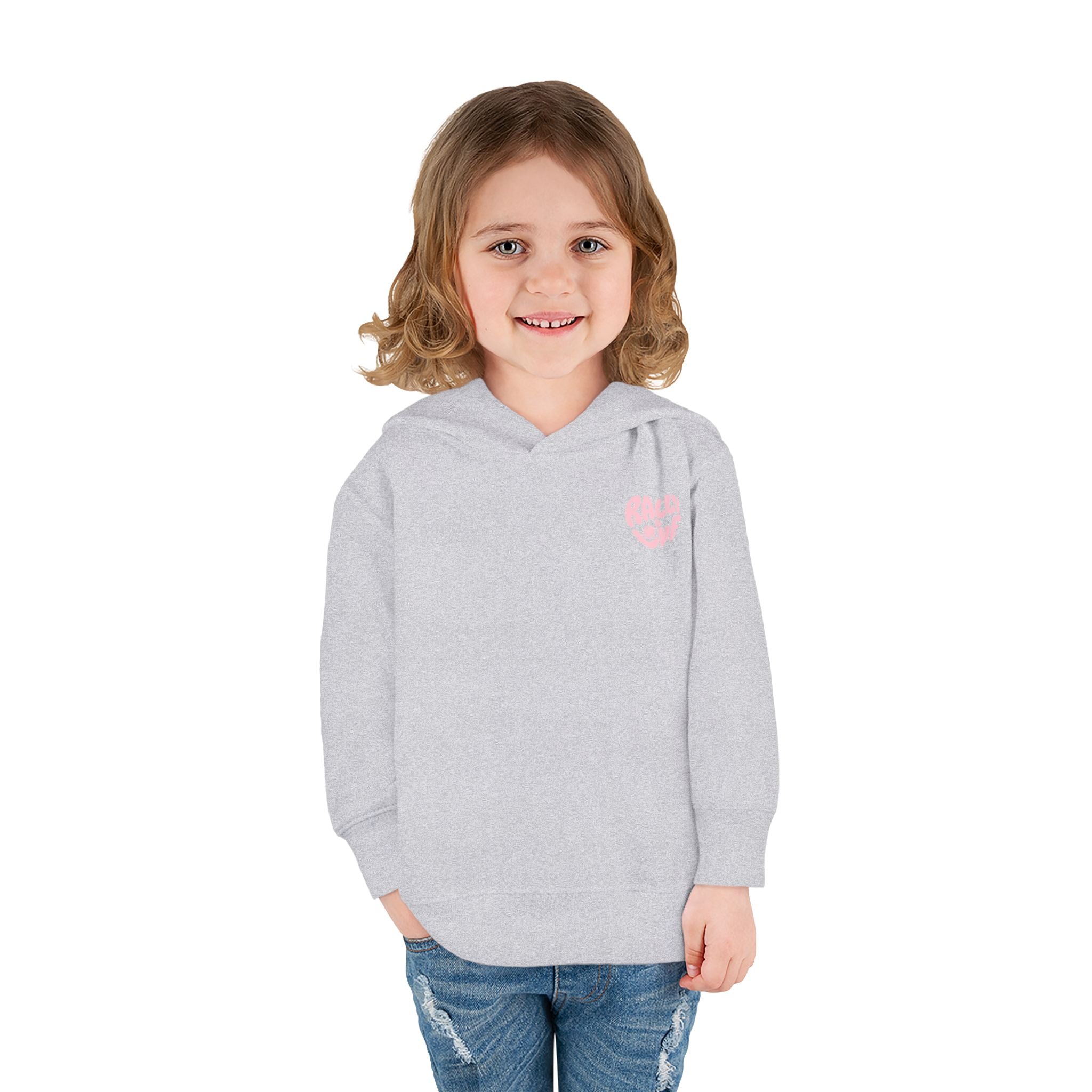 Girl Toddler's Junior Hoodie — “Let’s Go” Tennis Graphic Sweatshirt (Pink & Green)