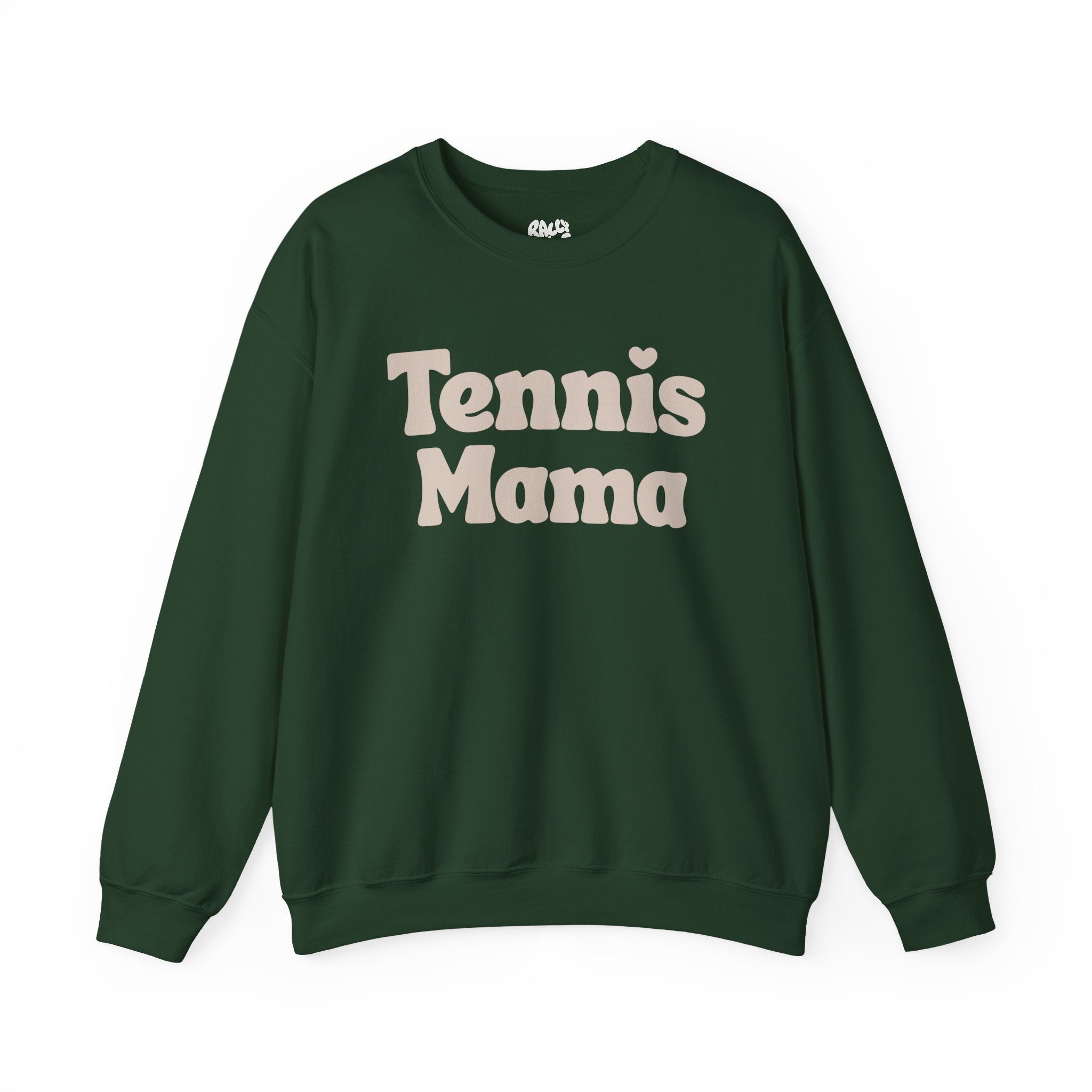 Women's Crewneck Sweatshirt - 'Tennis mama' tennis sweatshirt (tan)