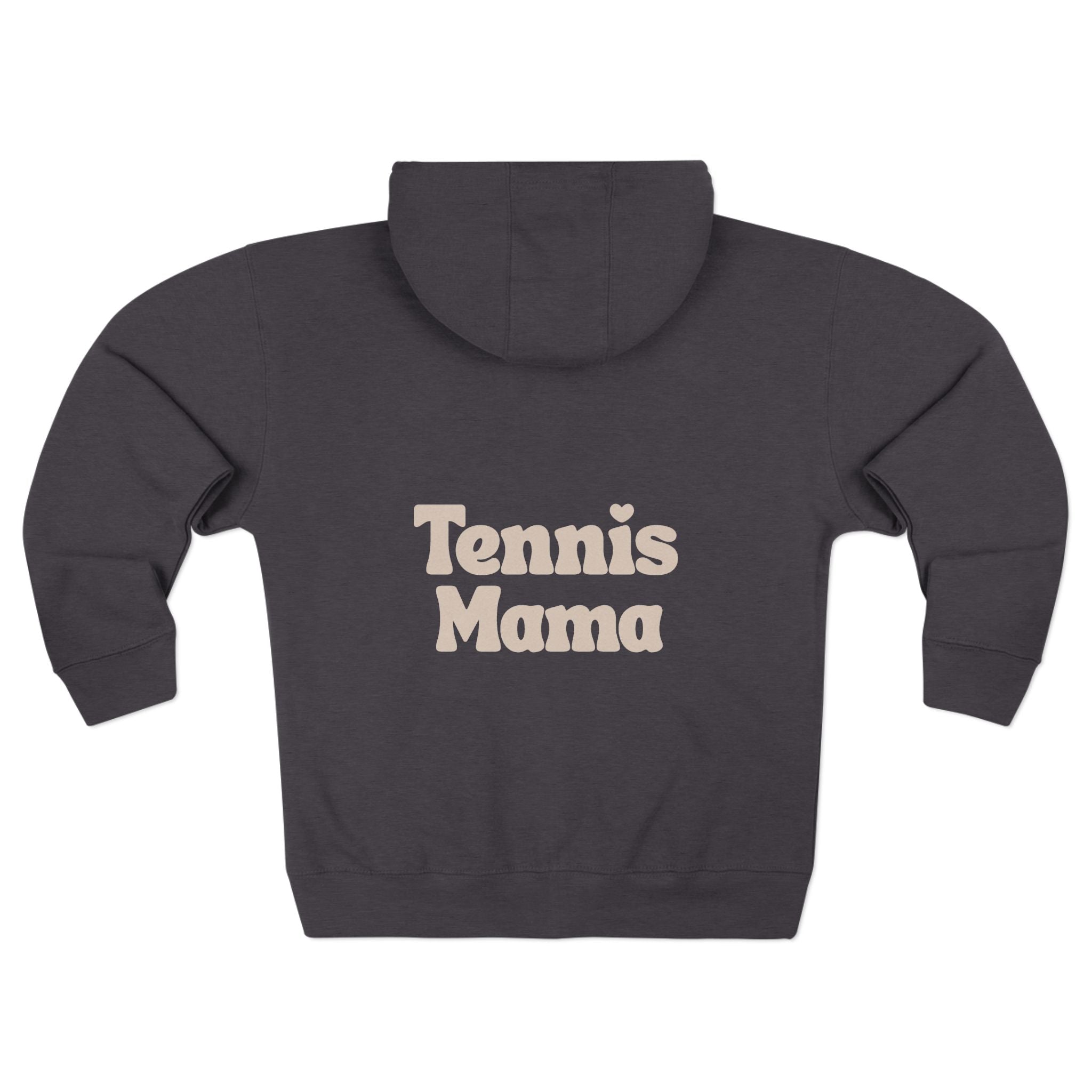 Women's Zip Hoodie — 'Tennis mama' Zip Hoodie sweatshirt (tan)
