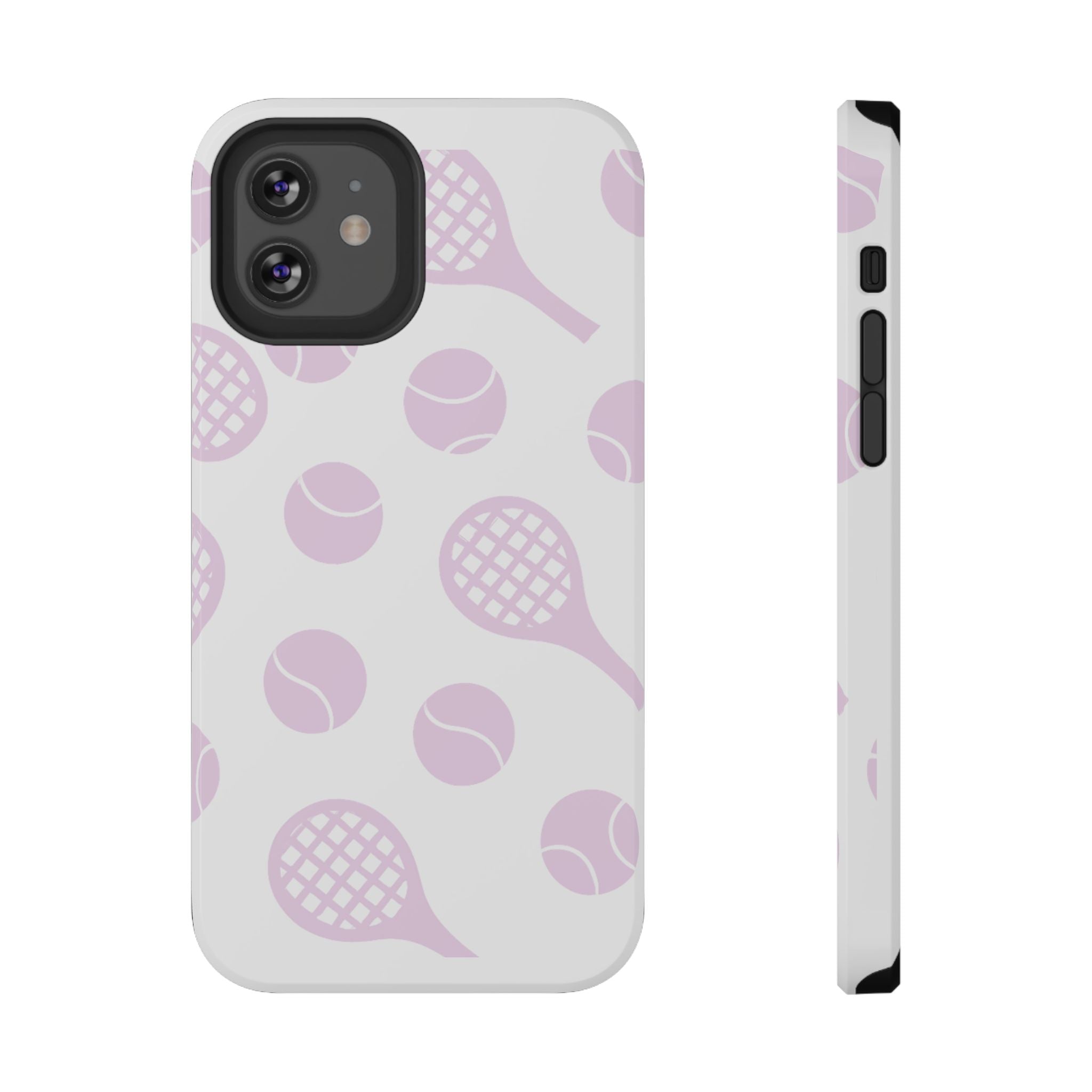Tennis Impact-Resistant Phone Case — Pink Rackets & Balls