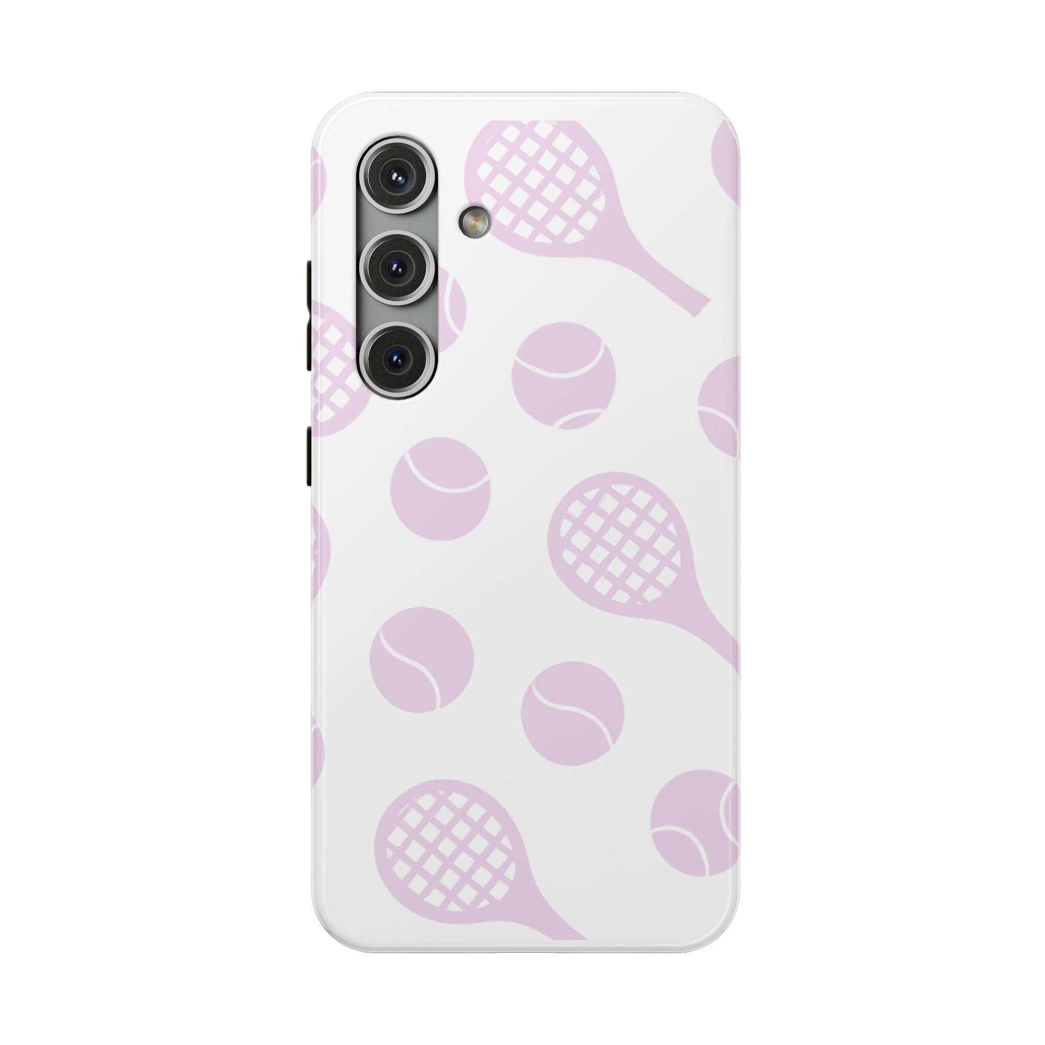 Tennis Impact-Resistant Phone Case — Pink Rackets & Balls