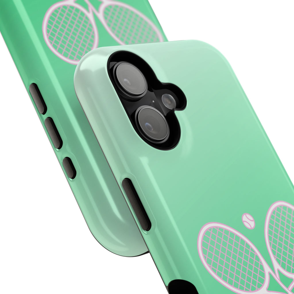 Tennis Impact-Resistant Phone Case — 'Forty Love', Green Gradient