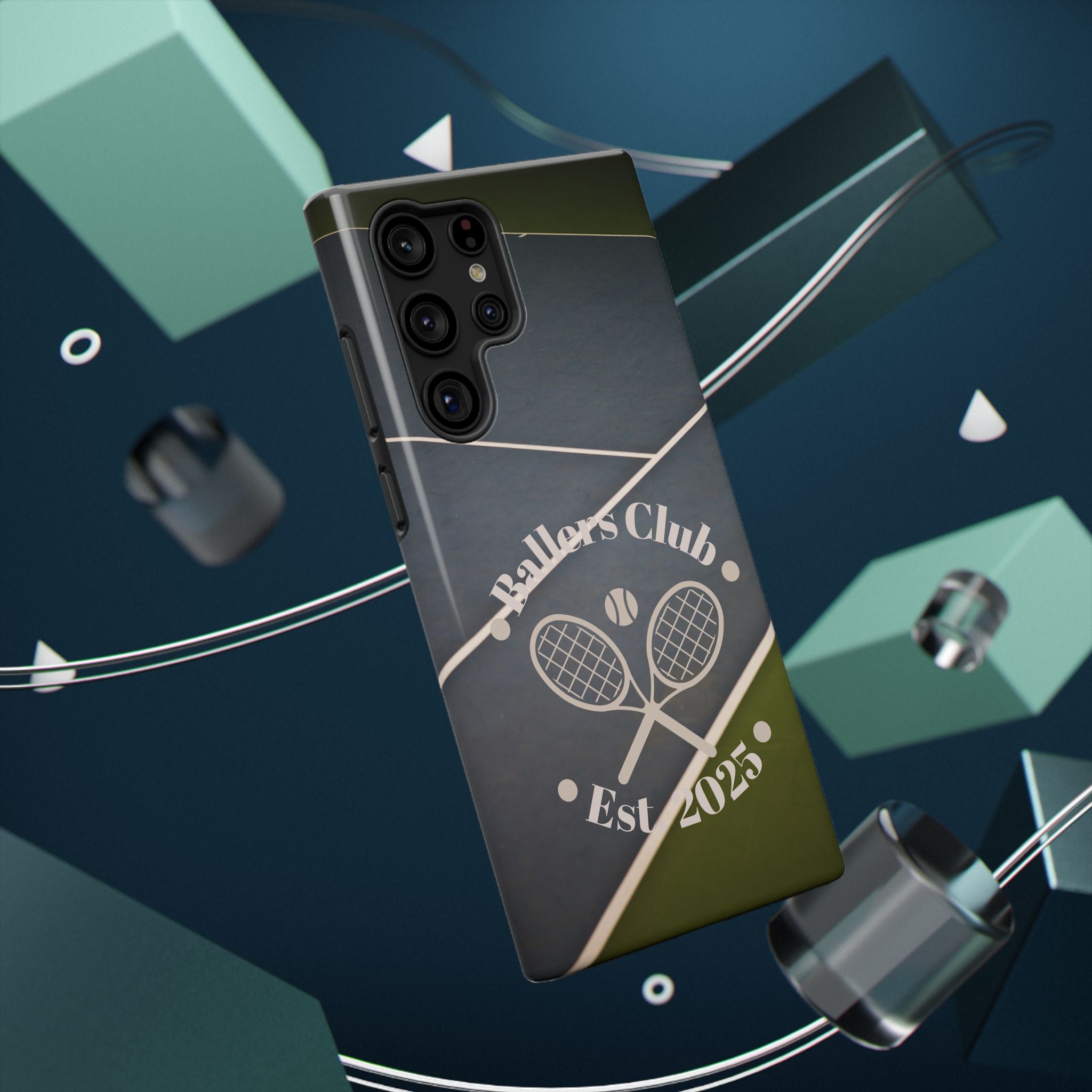 Tennis Impact-Resistant Phone Case — 'Ballers Club Est. 2025' Protective Cover