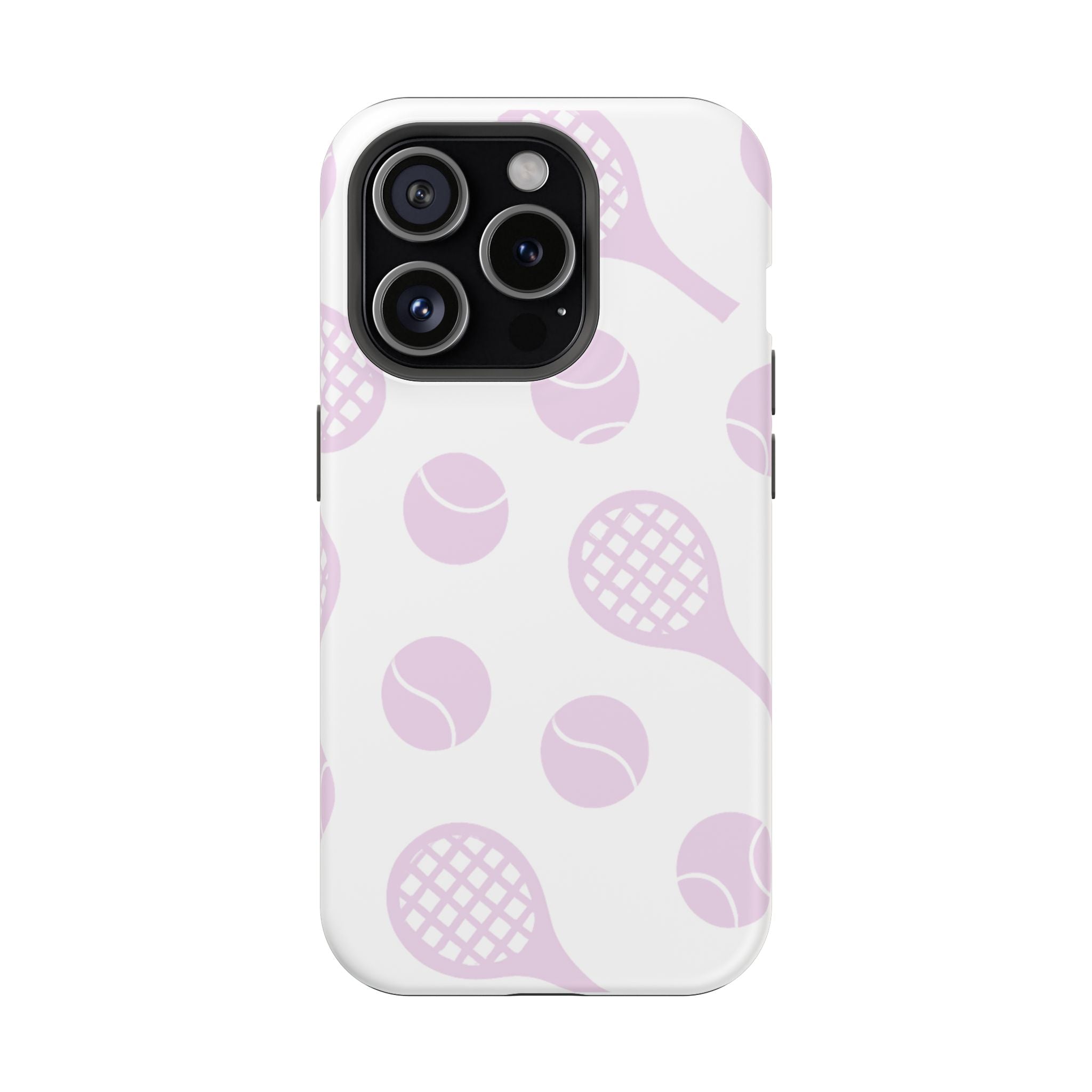 Tennis Impact-Resistant Phone Case — Pink Rackets & Balls