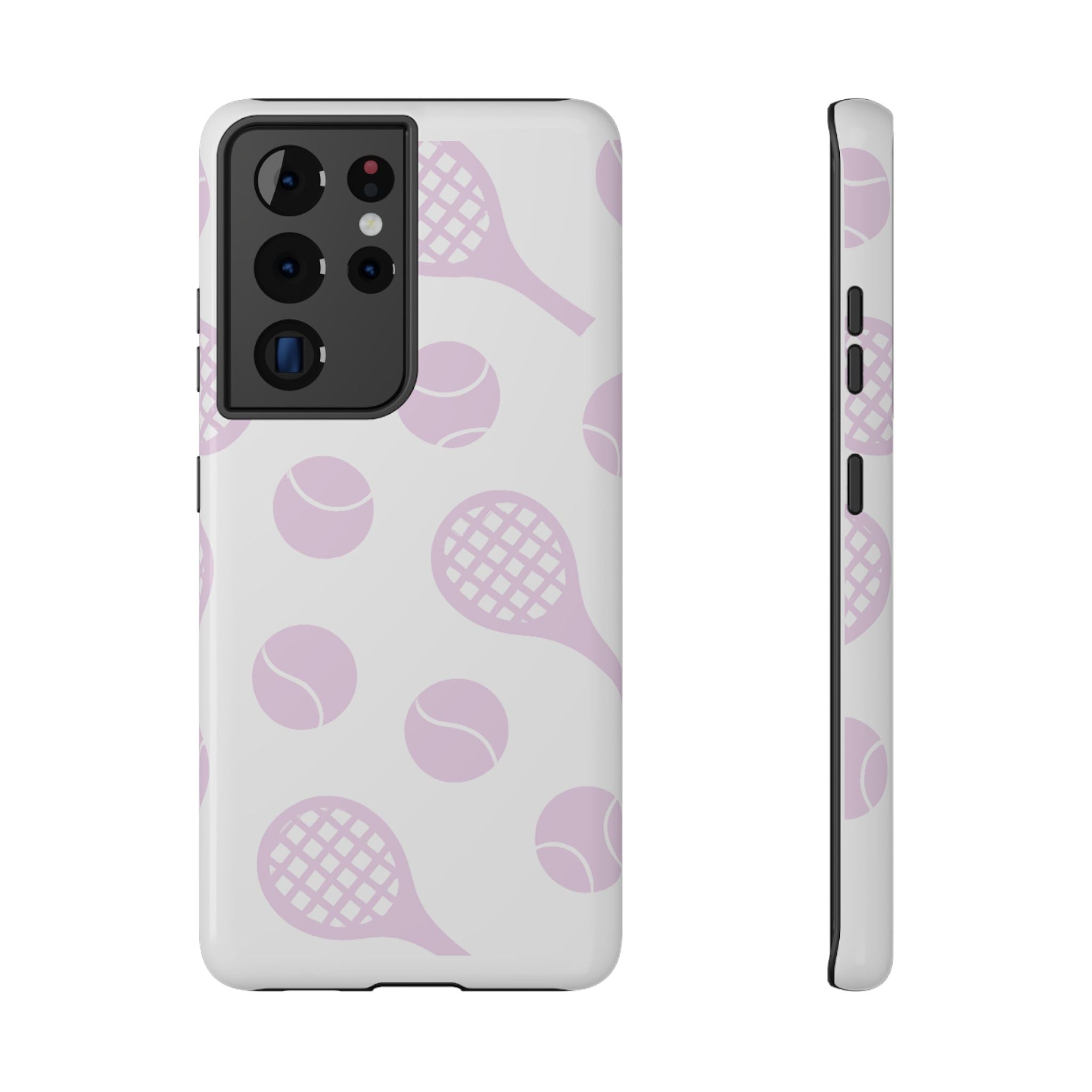 Tennis Impact-Resistant Phone Case — Pink Rackets & Balls