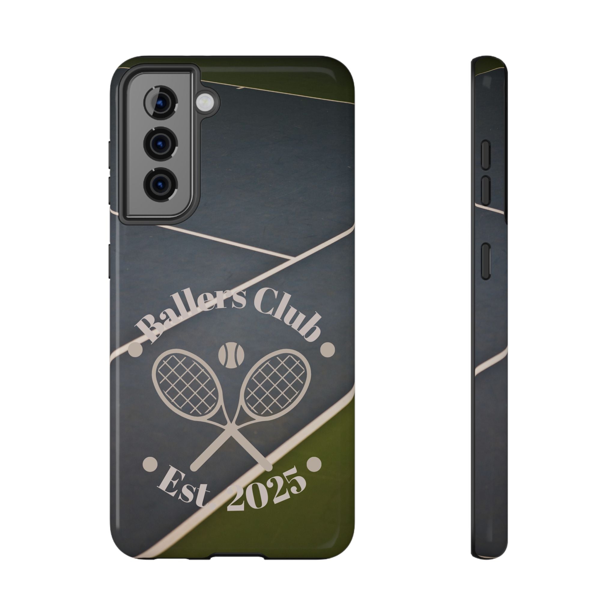 Tennis Impact-Resistant Phone Case — 'Ballers Club Est. 2025' Protective Cover